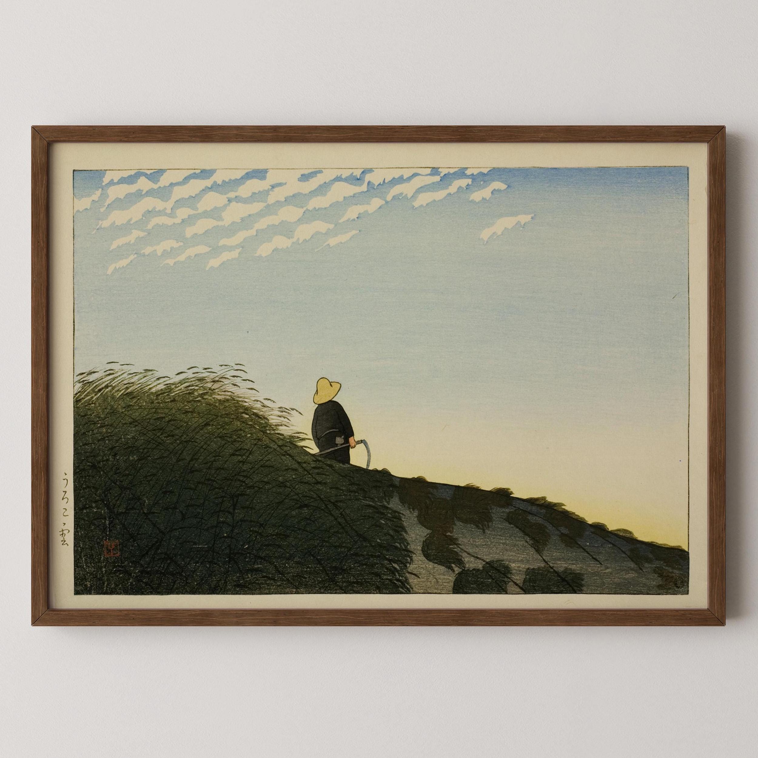 Shiro Kasamatsu Cirrocumulus Clouds Giclée Print: Japanese Woodblock Art - 9ArtPrints