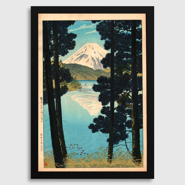 Shiro Kasamatsu Mount Fuji Japanese Woodblock Print: Hakone Lake Ashi, Vintage Art