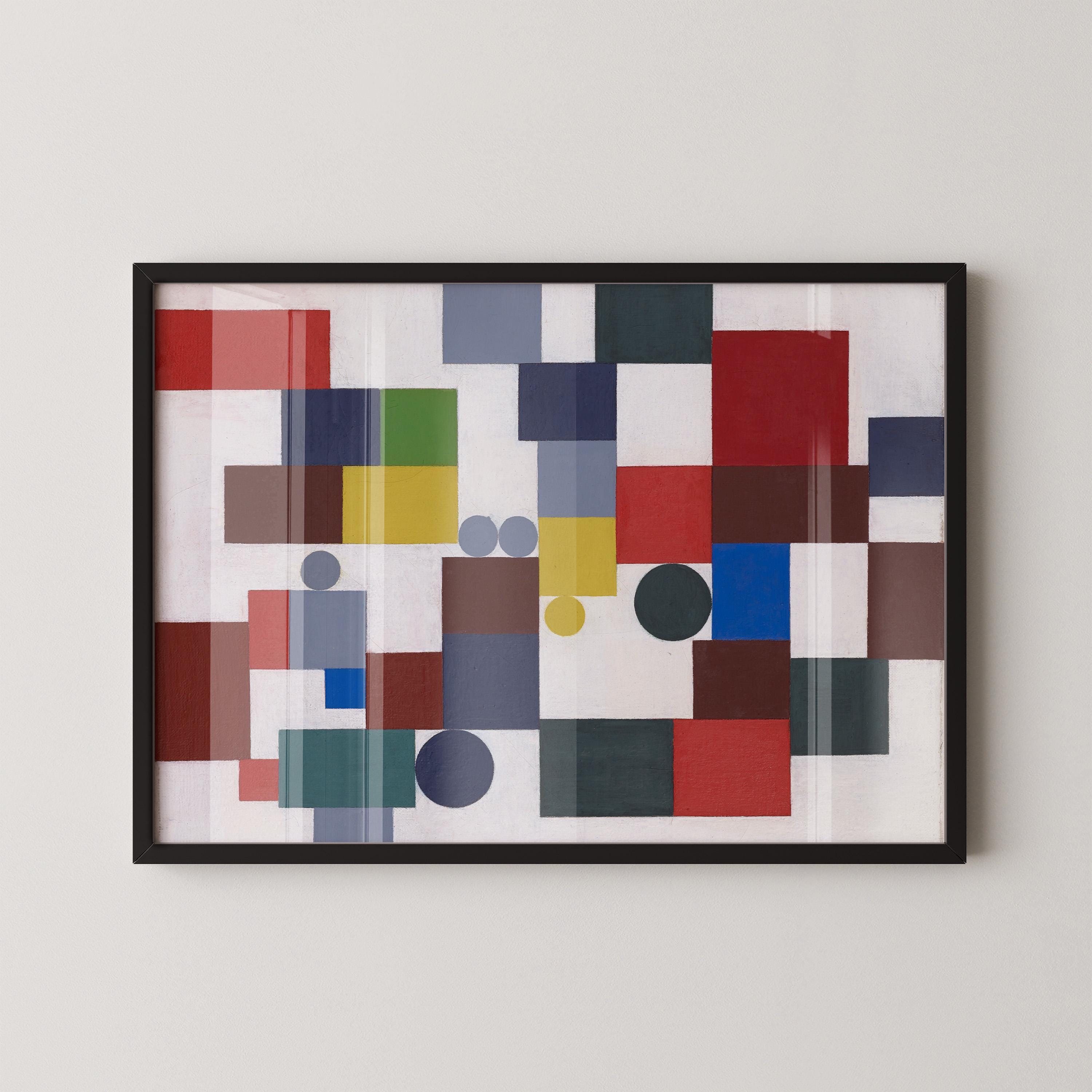 Sophie Taeuber Arp PREMIUM GICLÉE PRINT | Bauhaus - Inspired Colorful Wall Art | Modernist Composition for Home Decor (Available handframed) - 9ArtPrints