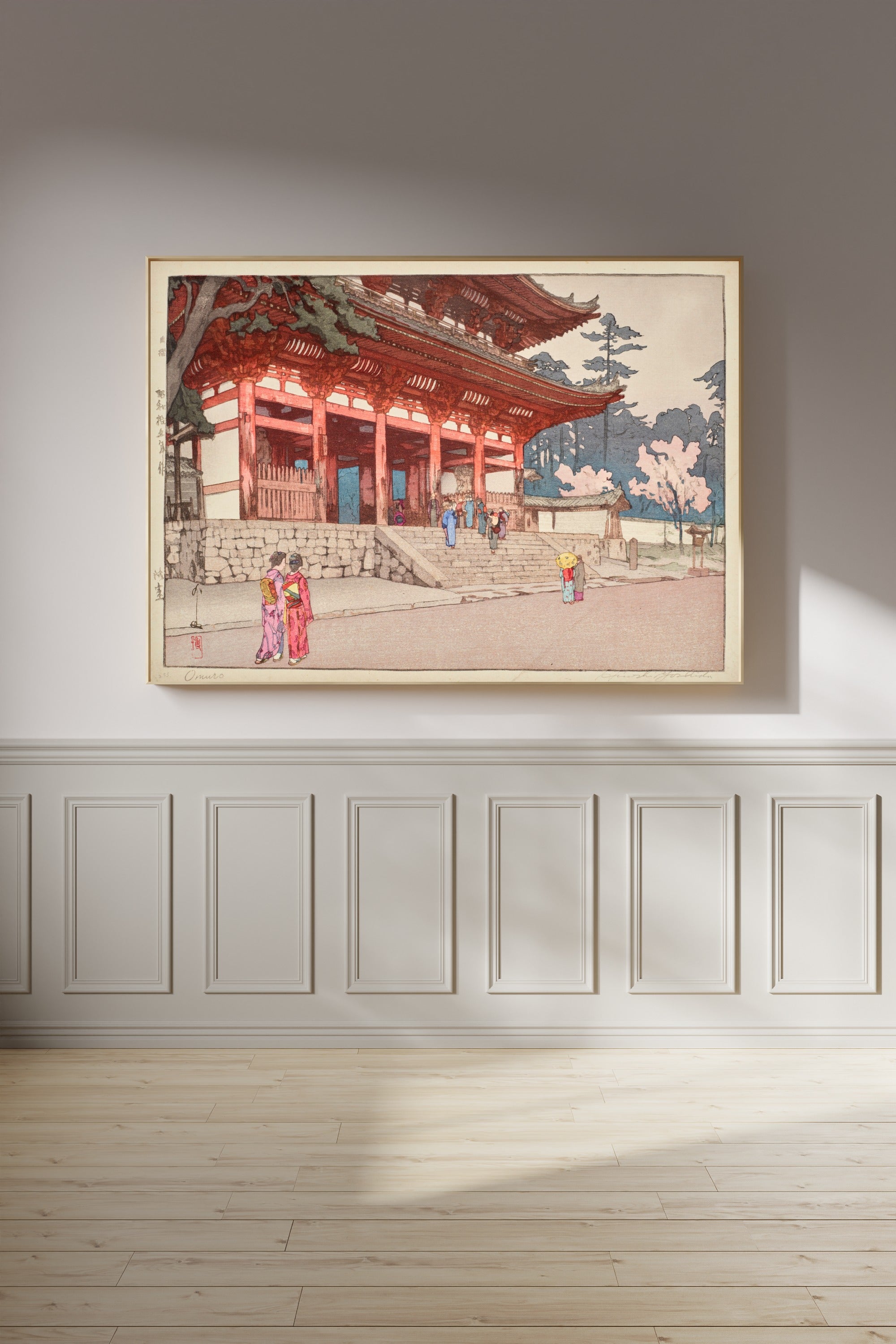 Hiroshi Yoshida — Omuro | Japanese Woodblock Print (Shin Hanga)