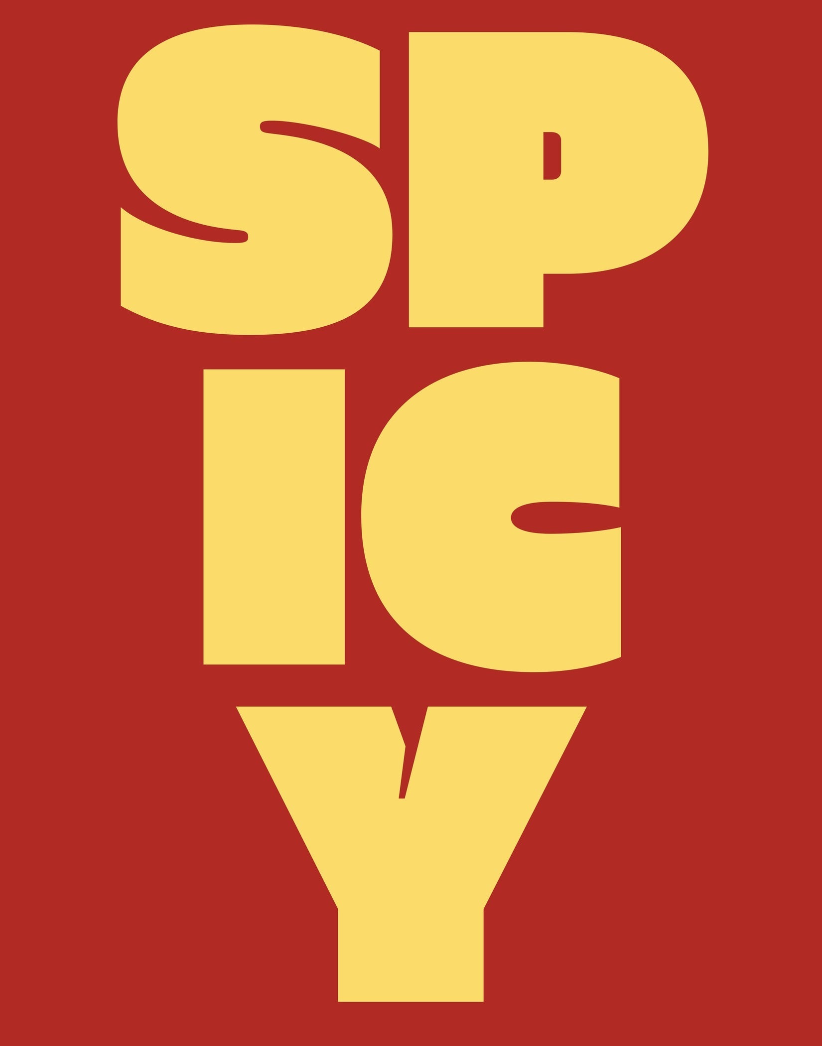 Spicy | Bold Bauhaus-Style Typography Fine Art Print - 9ArtPrints
