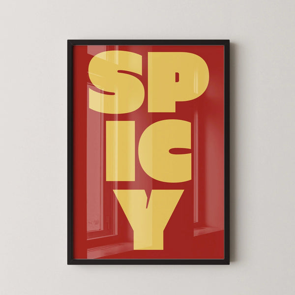 Spicy | Bold Bauhaus-Style Typography Fine Art Print