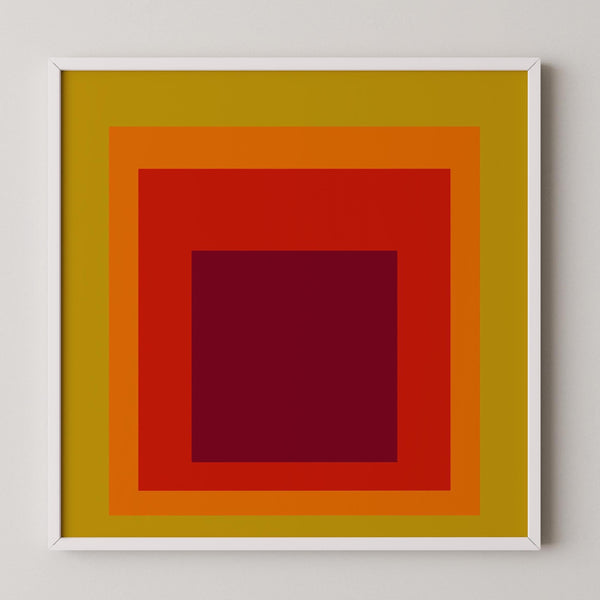 Split Peach — Homage to the Square | Mid-Century Modern Art Print