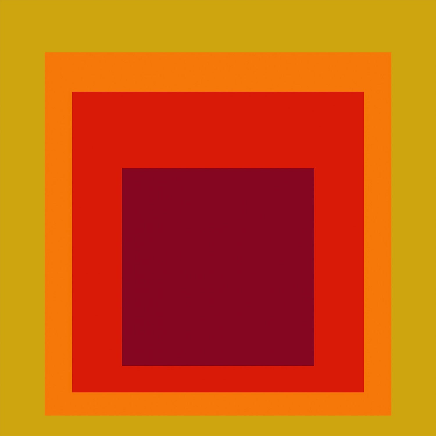 Split Peach - Josef Albers Inspired 'Homage to the Square' Giclée Print: Mid - Century Modern Art - 9ArtPrints