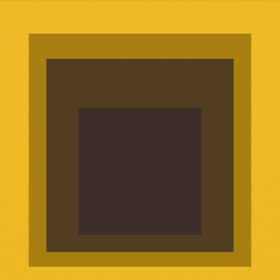 Stage — Homage to the Square | Mid-Century Modern Art Print shown to scale on a wall above a sofa