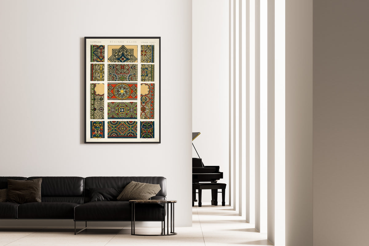 Owen Jones — Stained Glass, from The Grammar of Ornament | Ornament Plate Print