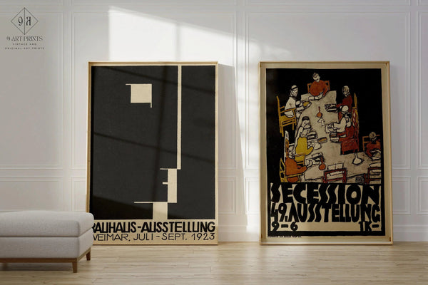 Egon Schiele — Statement Duo | Bauhaus Ausstellung Posters | Mid-Century Art Print