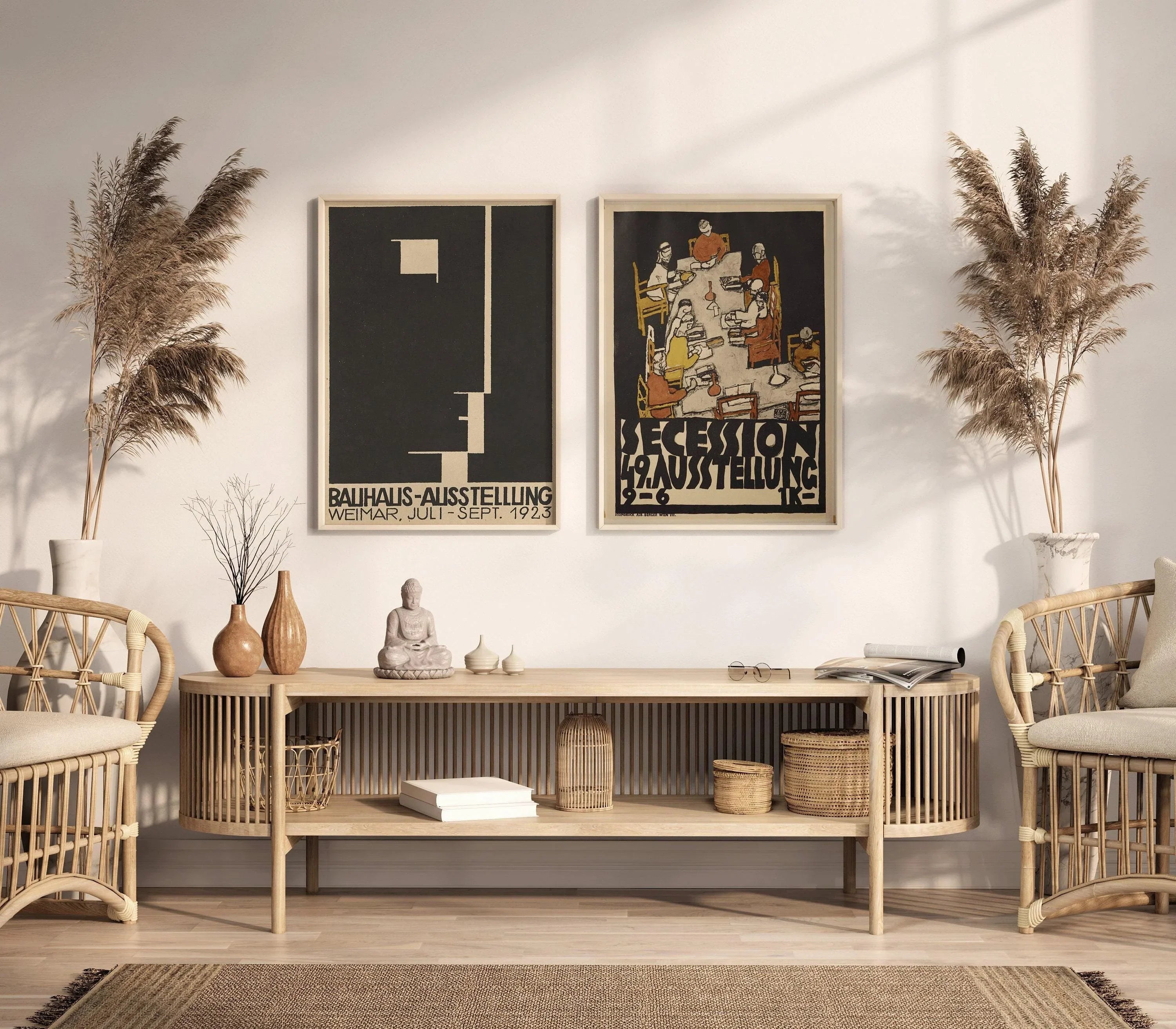 STATEMENT DUO Bauhaus Egon Schiele Ausstellung Posters | | Mid - Century Modern Art Prints available framed - 9ArtPrints