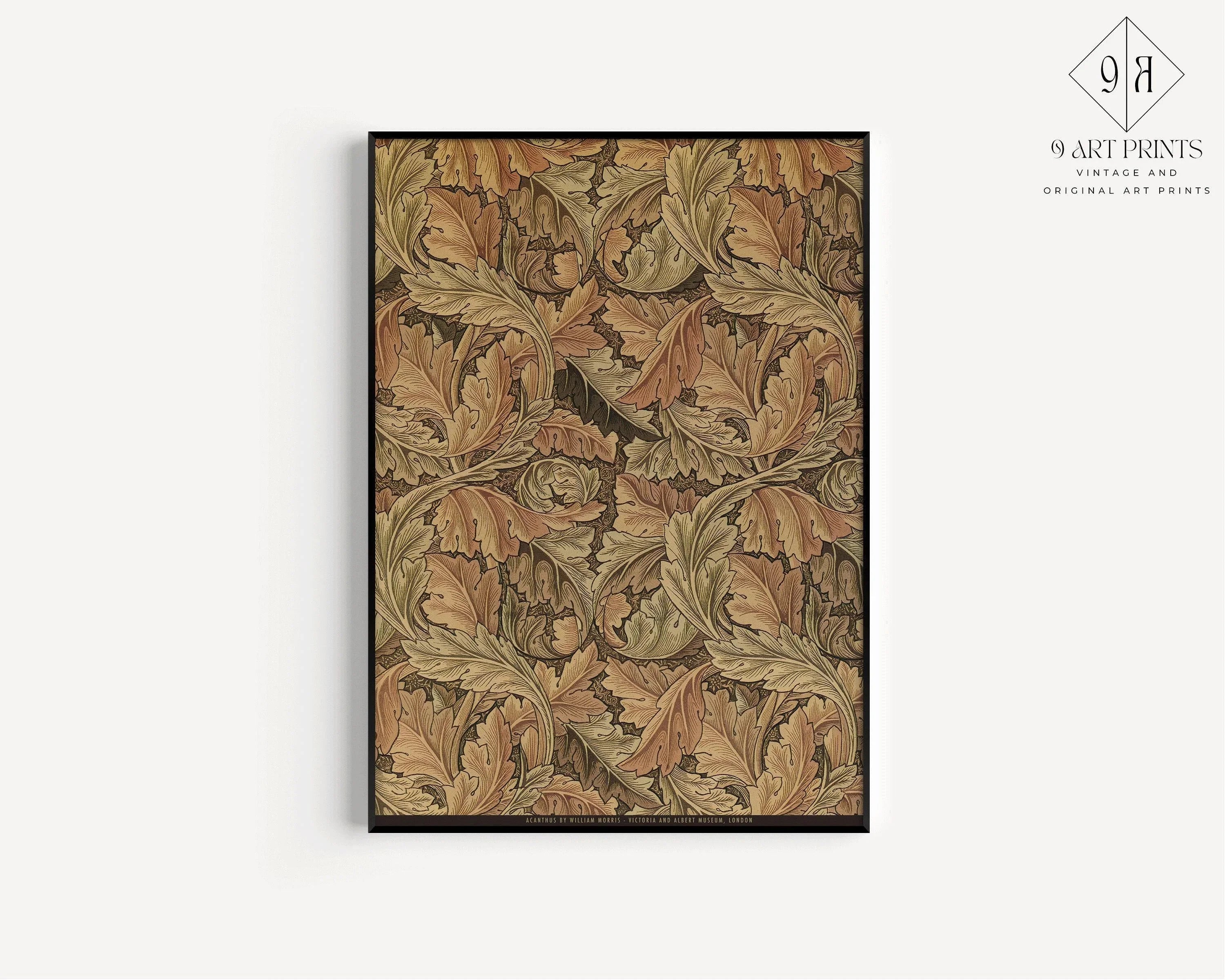 STATEMENT DUO William Morris Prints - Acanthus and Vine | | Vintage Botanical Patterns available framed - 9ArtPrints
