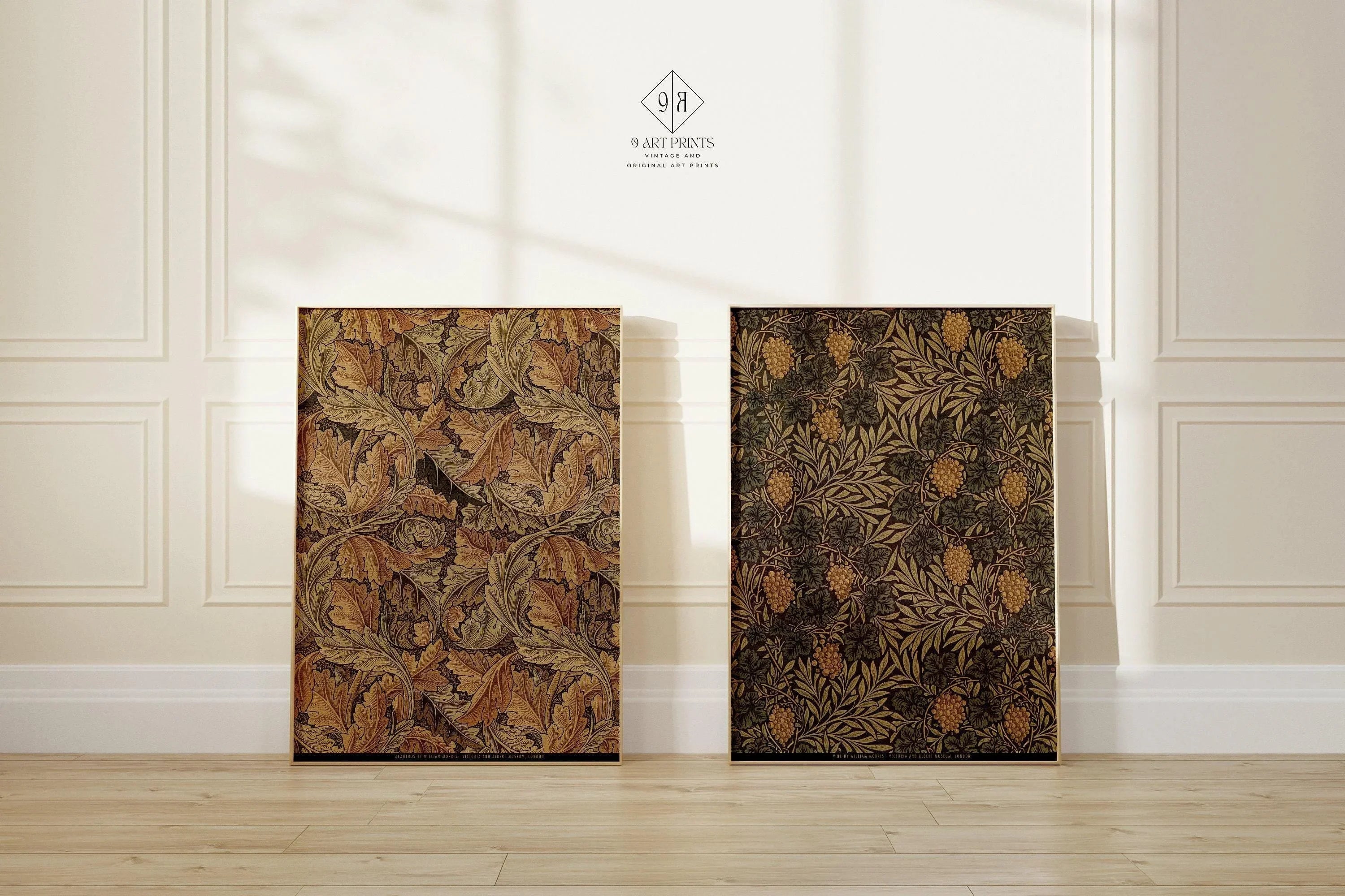 STATEMENT DUO William Morris Prints - Acanthus and Vine | | Vintage Botanical Patterns available framed - 9ArtPrints
