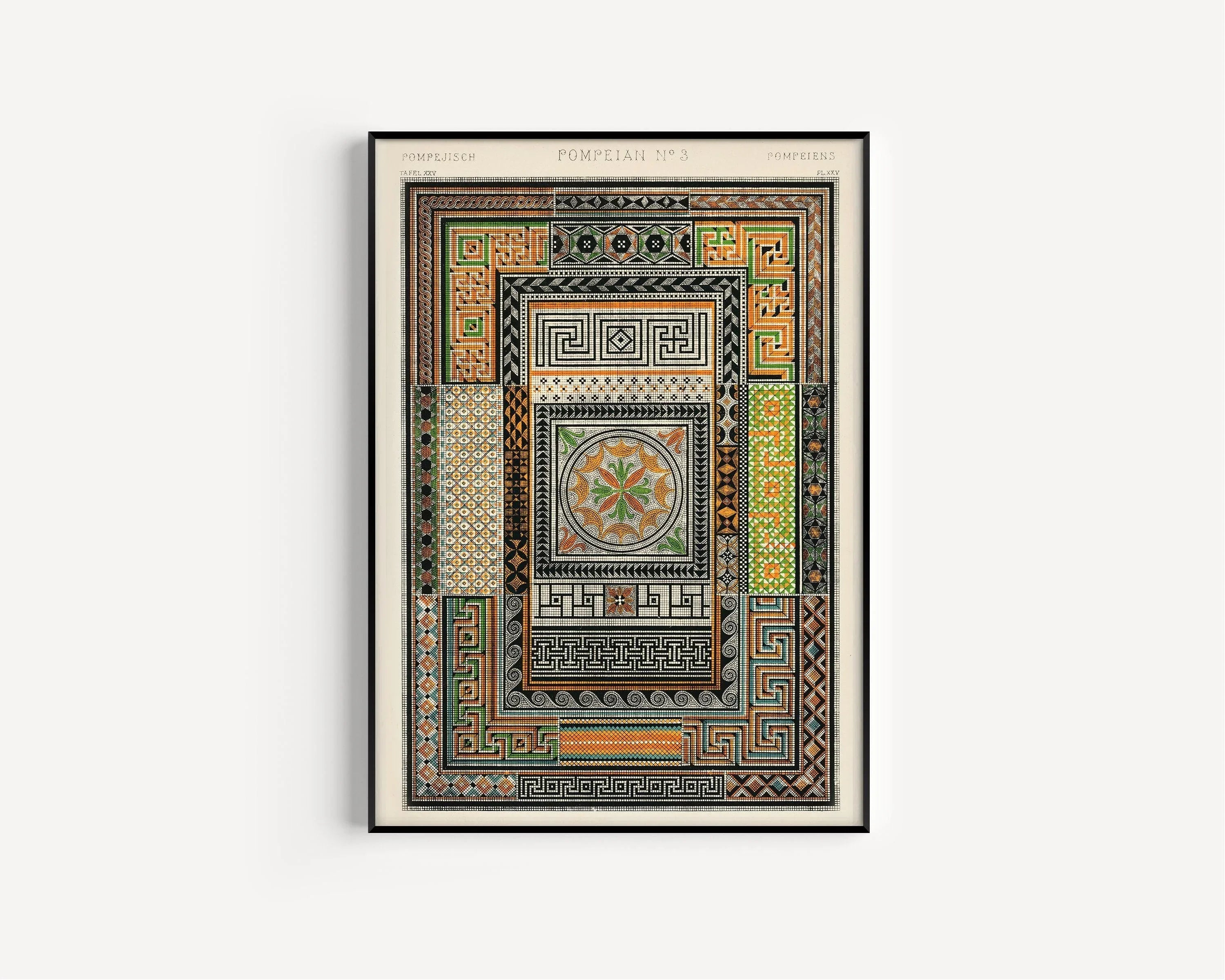 STATEMENT TRIO Owen Jones | Pompeian, Arabian and Chinese Vintage Patterns available framed - 9ArtPrints