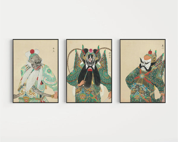 Peking Opera — Statement Trio | Classic Chinese Art Print