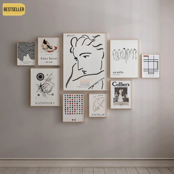 Matisse, Picasso, Mondrian & Kandinsky — Statement Wall | Neutral Modern Art Prints