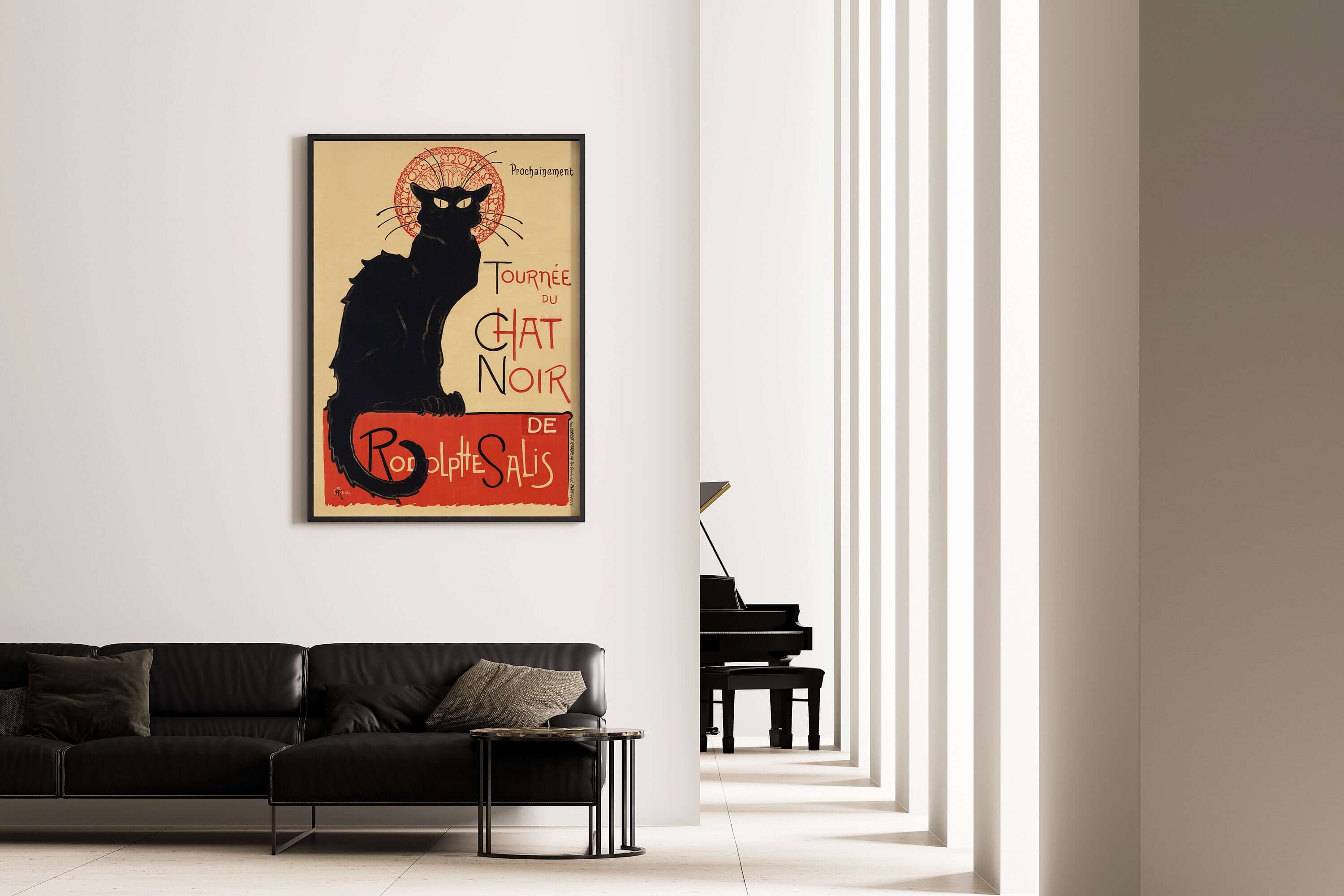 Steinlen Chat Noir - Black Cat Poster (available framed or unframed) - 9ArtPrints