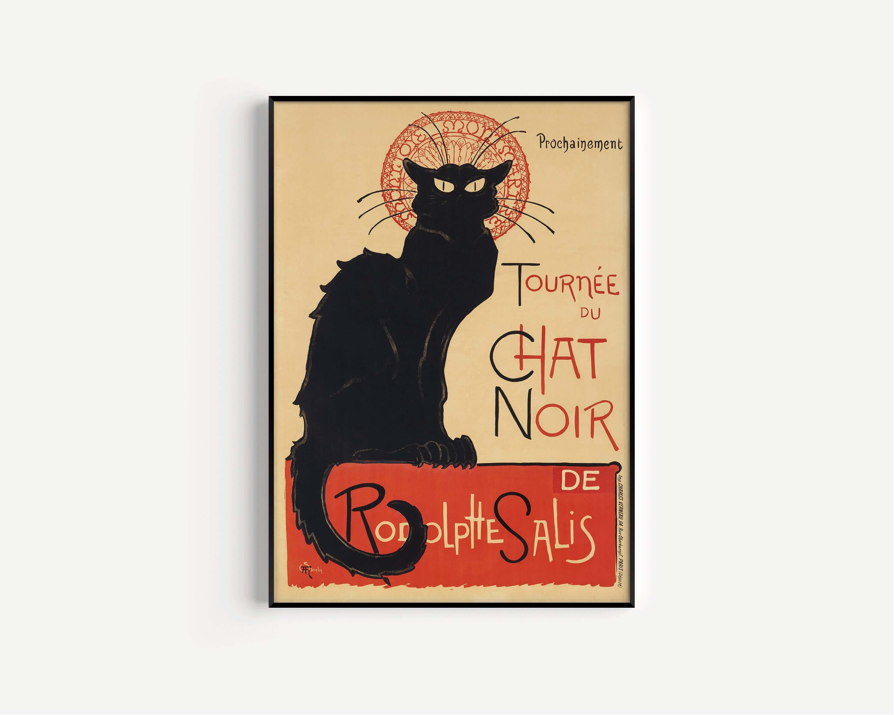 Steinlen Chat Noir - Black Cat Poster (available framed or unframed) - 9ArtPrints