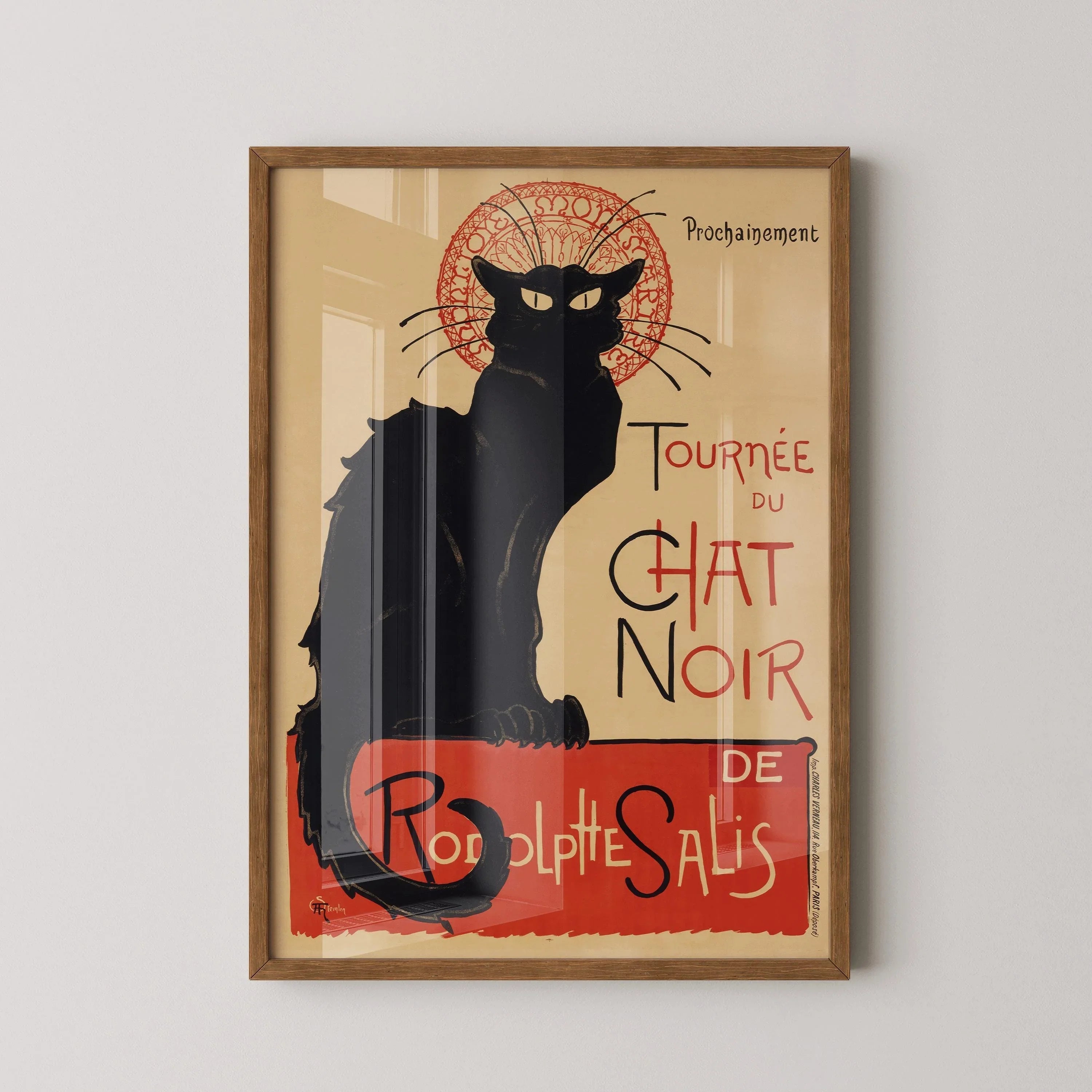 Steinlen Chat Noir - Black Cat Poster (available handframed or unframed) - 9ArtPrints
