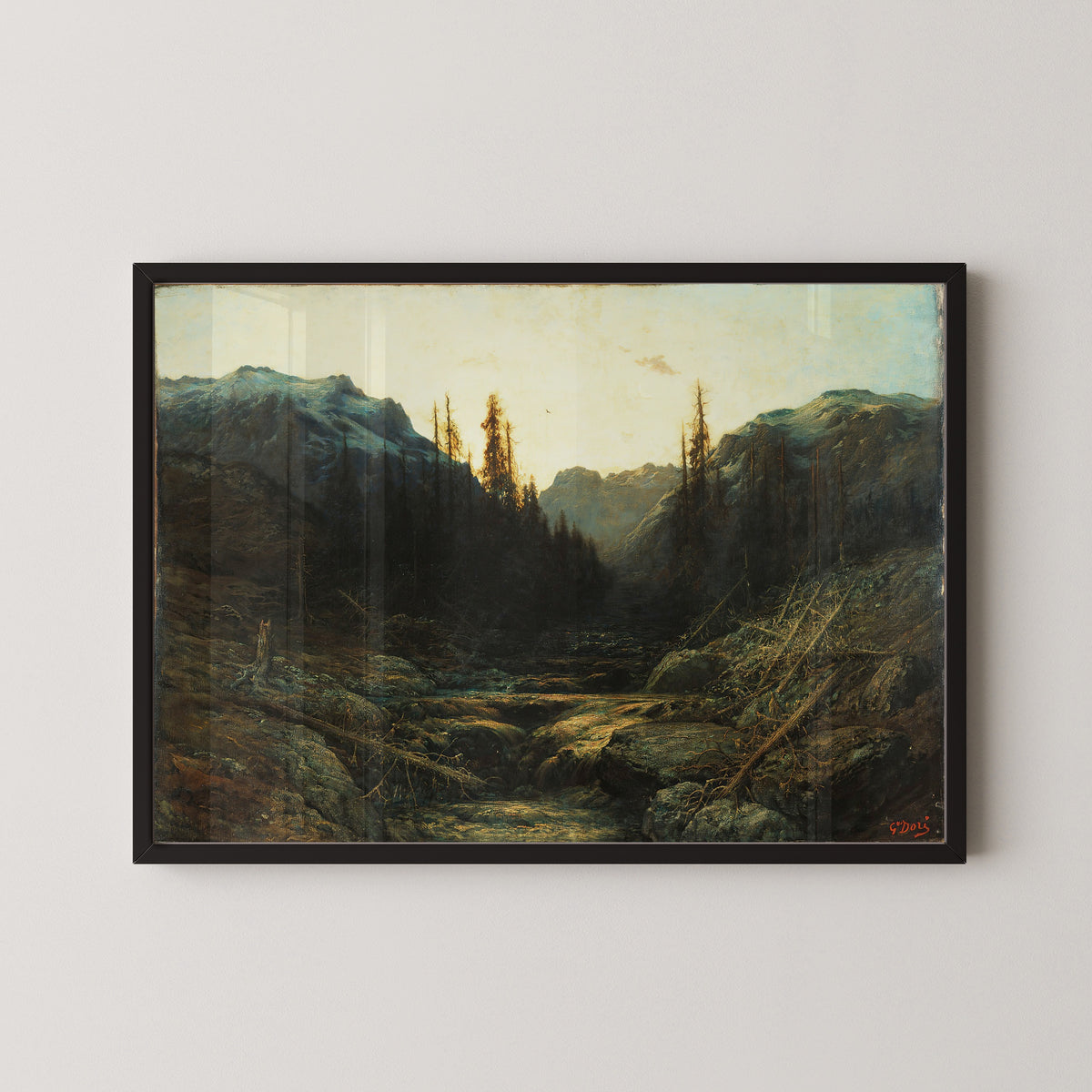 Gustave Doré — Stream in Mountains at Dusk | Fine Art Print