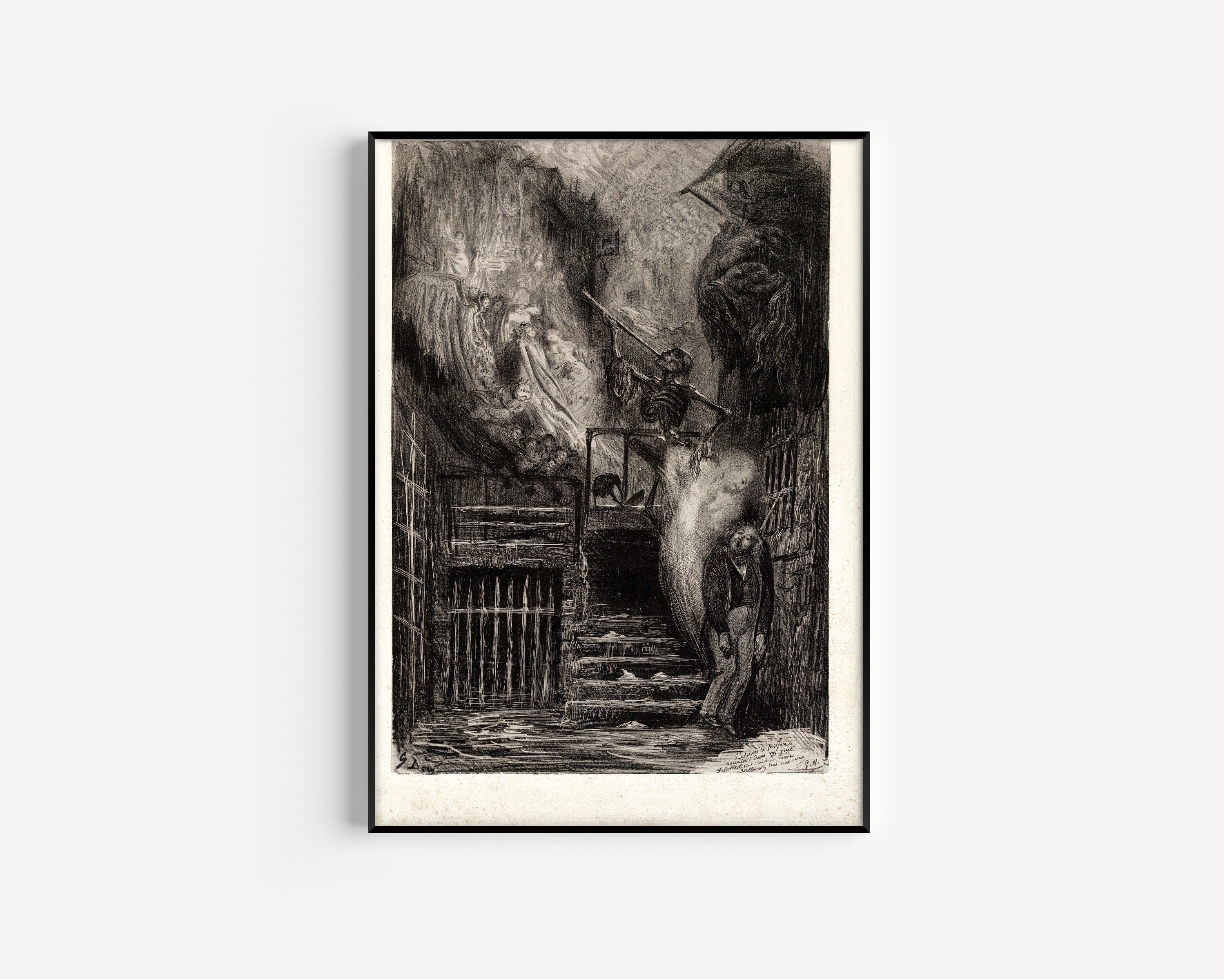 Gustave Doré — Street of the Old Lantern (Death of Gérard de Nerval) | Lithograph Print