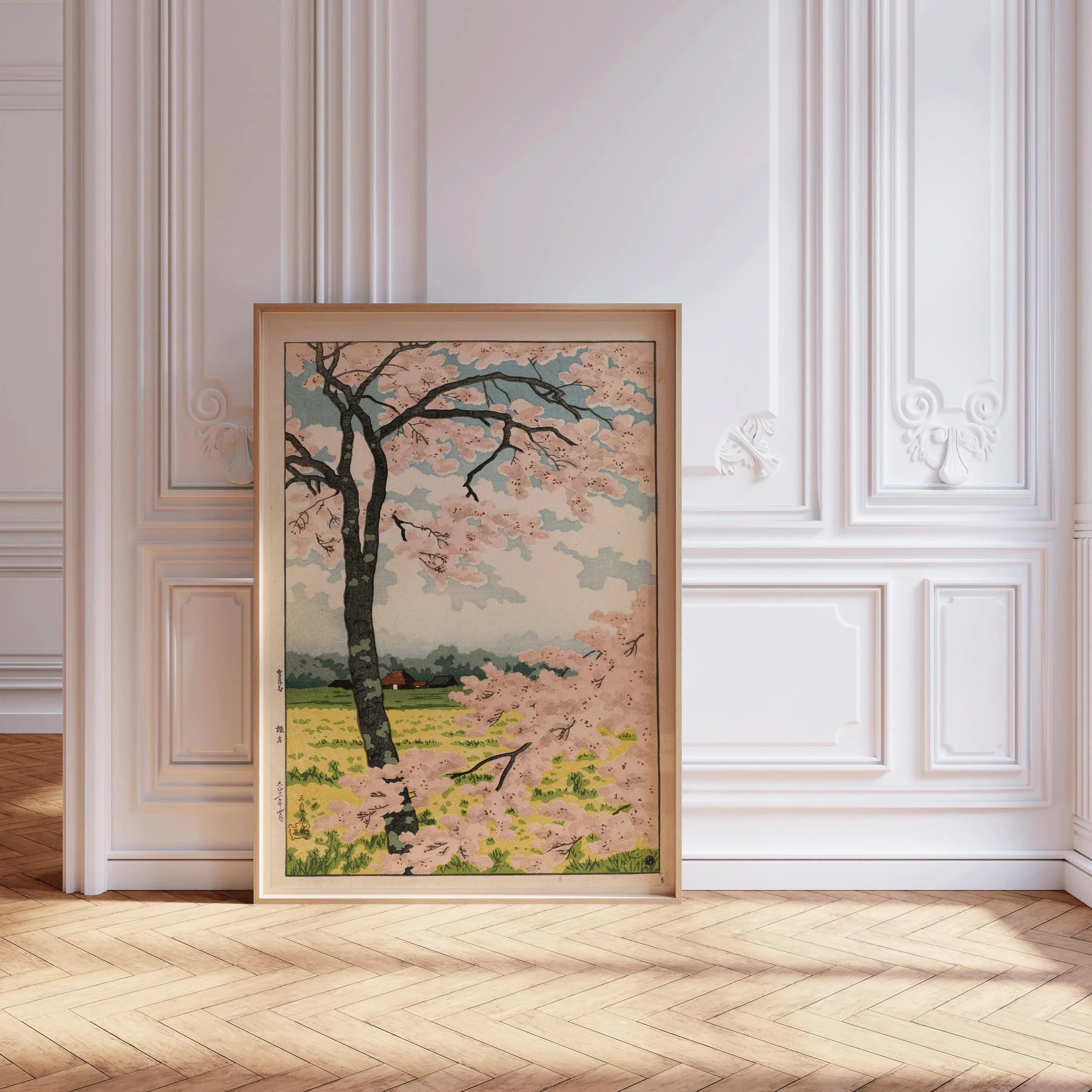 Takahashi Shotei Cherry Blossoms Print: Vintage Japanese Woodblock Art - 9ArtPrints