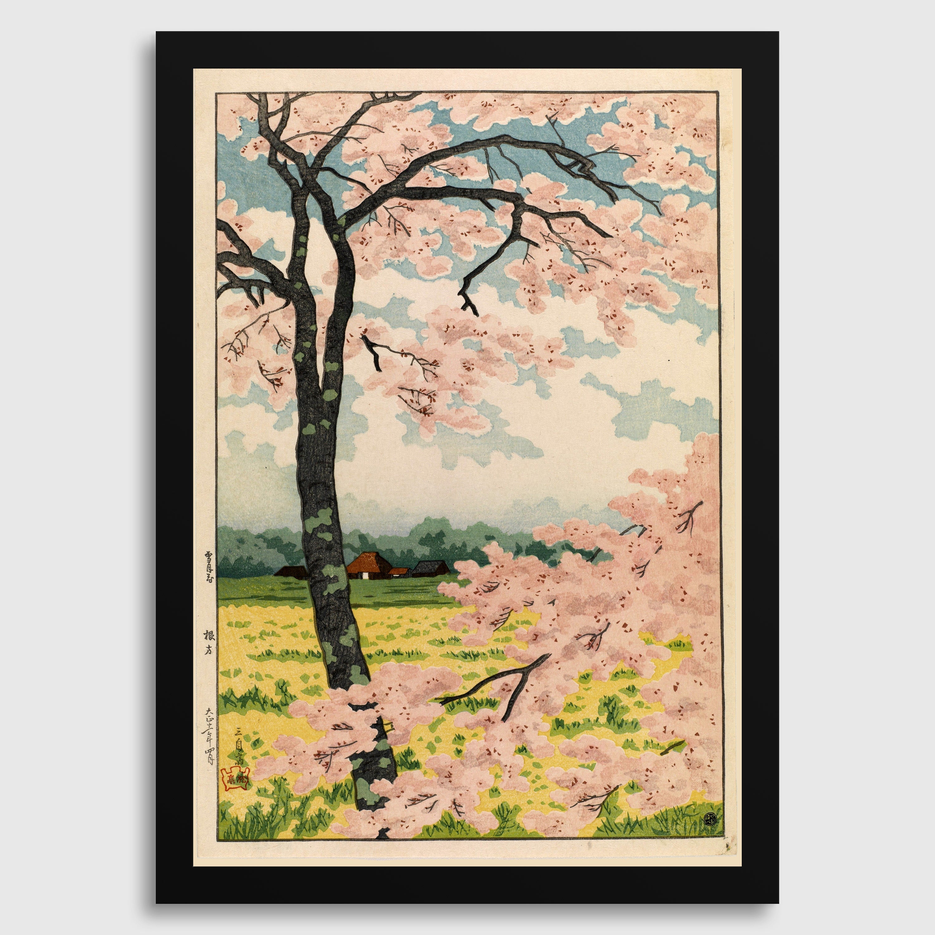 Takahashi Shotei Cherry Blossoms Print: Vintage Japanese Woodblock Art - 9ArtPrints