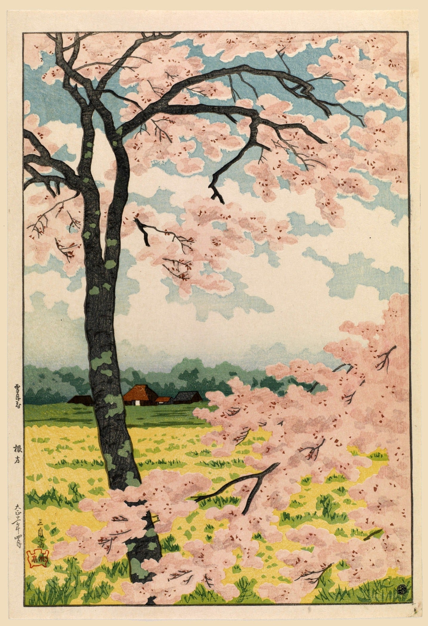 Takahashi Shōtei — Nekata (Cherry Blossoms) | Shin Hanga Print - 9ArtPrints