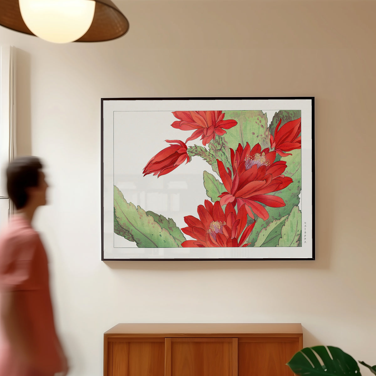 Tanigami Kōnan — Phyllocactus flower | Japanese Botanical Woodblock Print