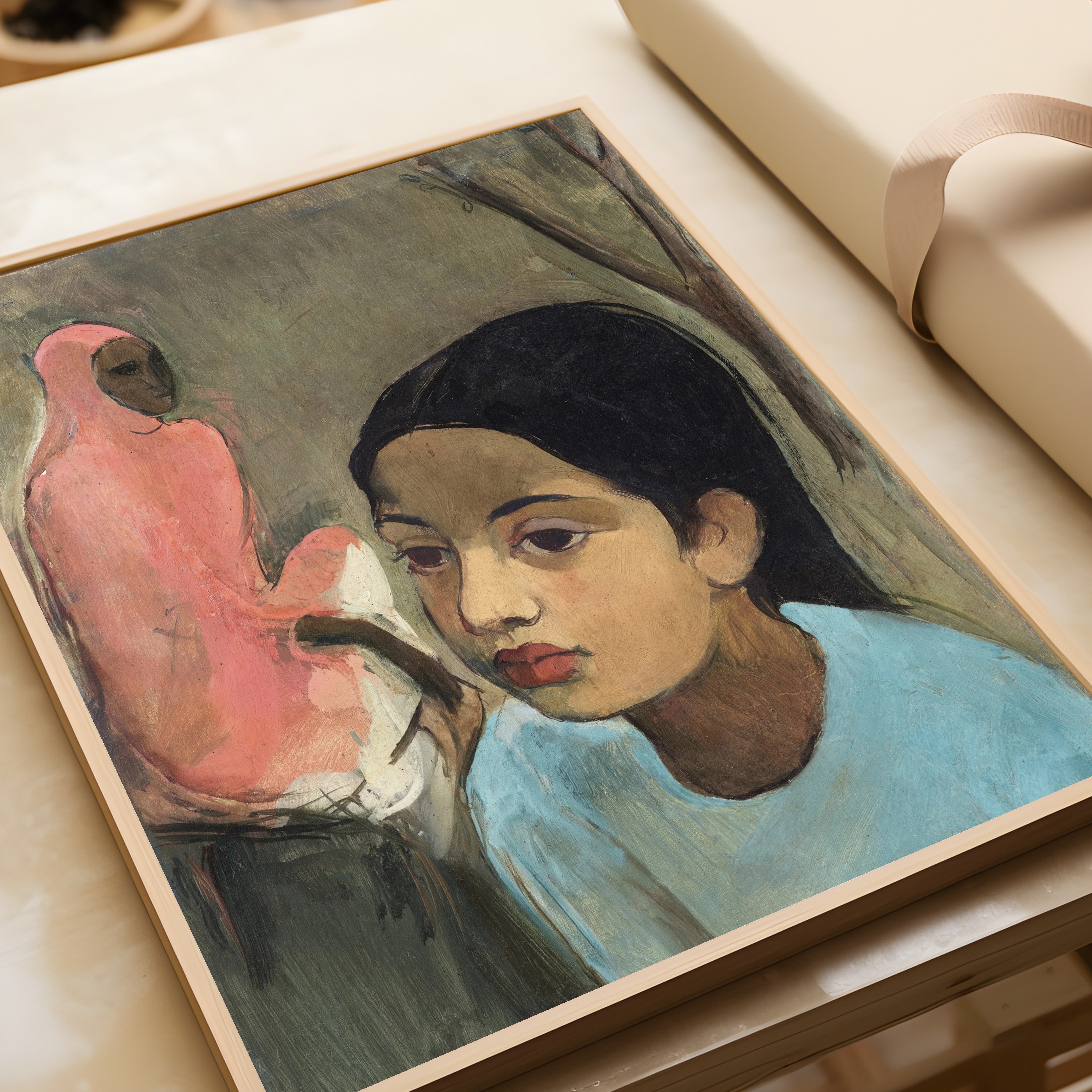Amrita Sher-Gil — The Little Girl in Blue | Fine Art Giclée Print