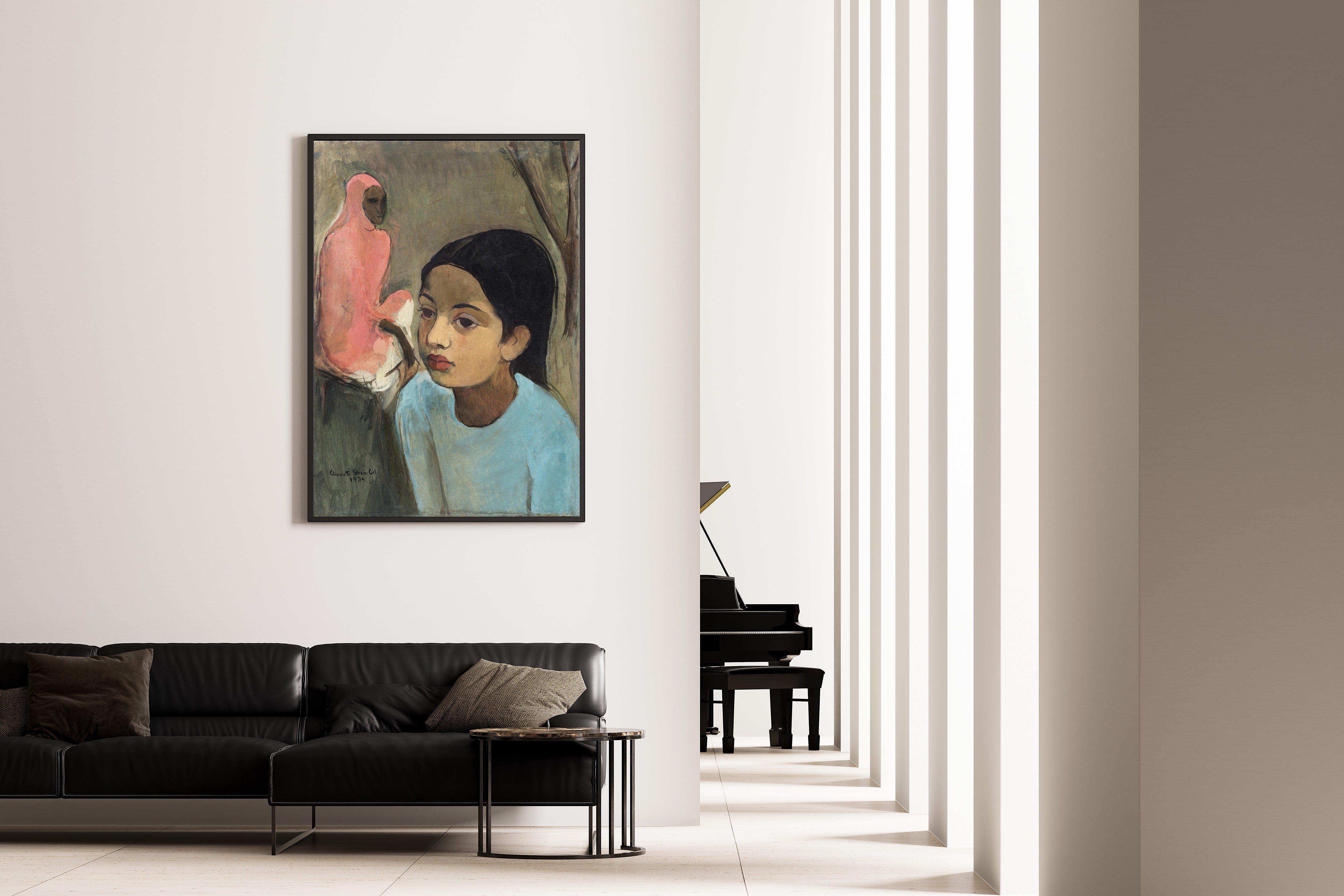 Amrita Sher-Gil — The Little Girl in Blue | Fine Art Giclée Print