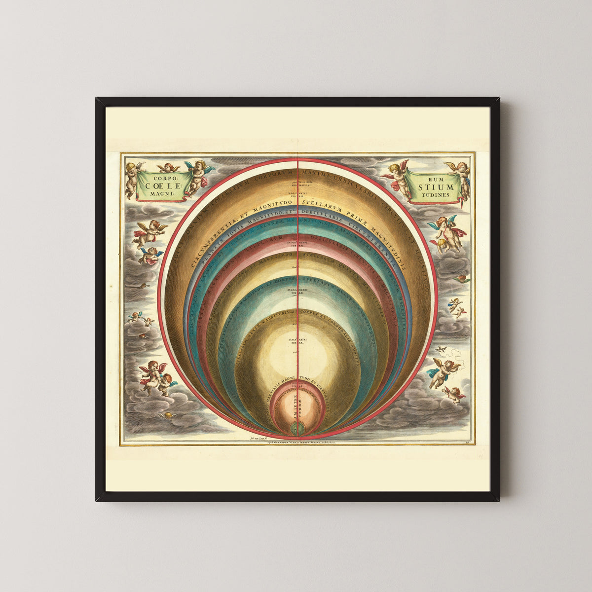 Andreas Cellarius — The Magnitudes of the Celestial Bodies (Plate 10, Gold Colouring) | Celestial Map Print