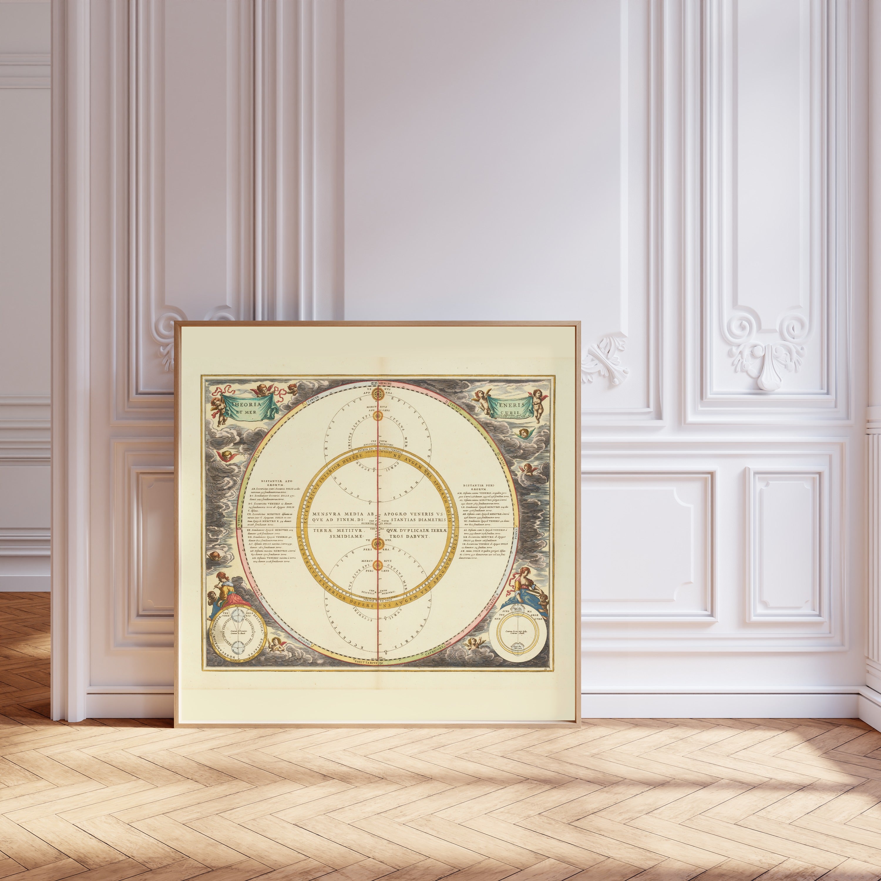 Andreas Cellarius — The Theory of Venus and Mercury (Plate 21) | Celestial Map Print