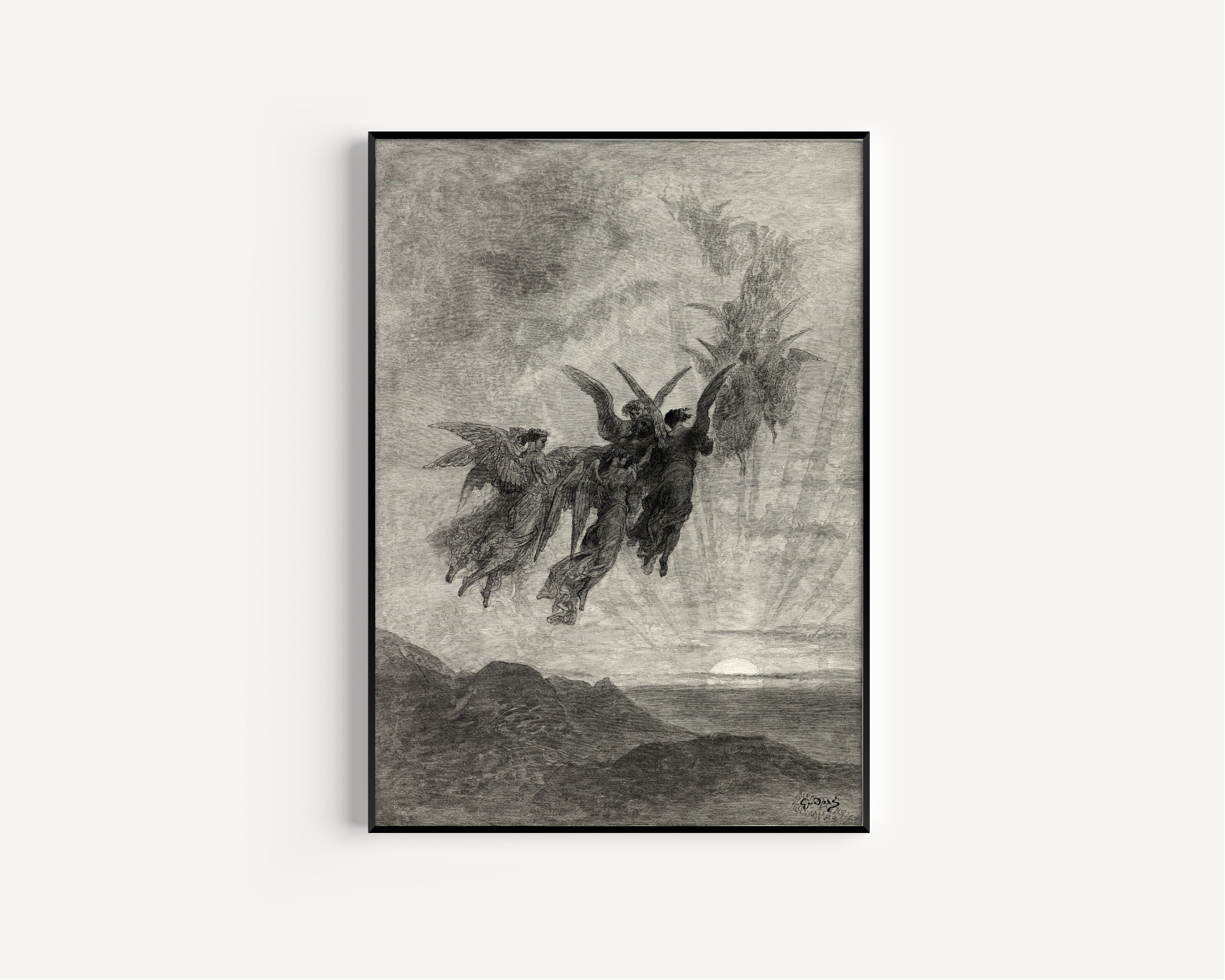 Gustave Doré — The rare and radiant maiden whom the angels name Lenore | Gothic Illustration Print