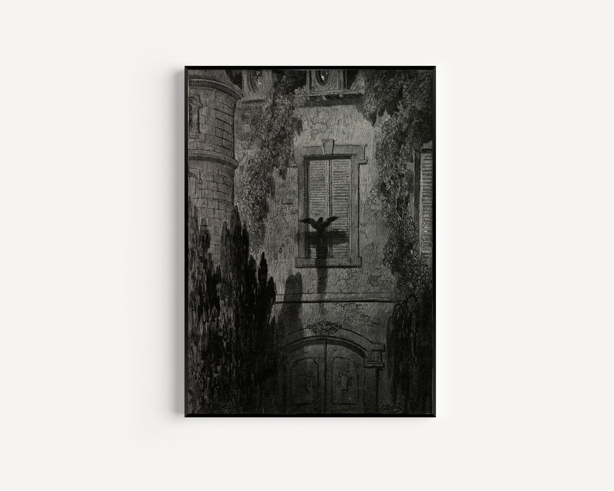 Gustave Doré — Surely that is something at my window lattice | Gothic Illustration Print