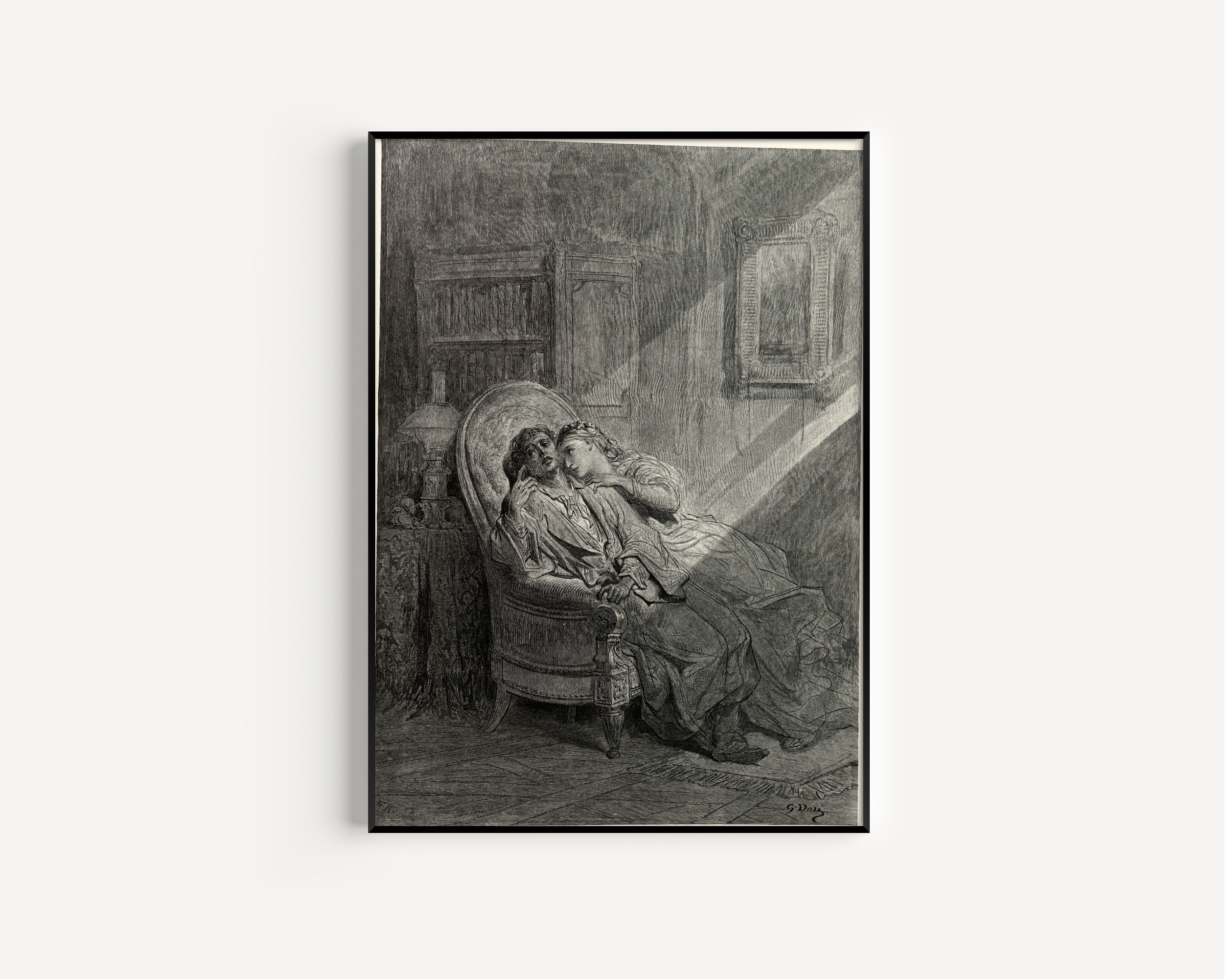 Gustave Doré — She shall press, ah, nevermore! | Gothic Illustration Print