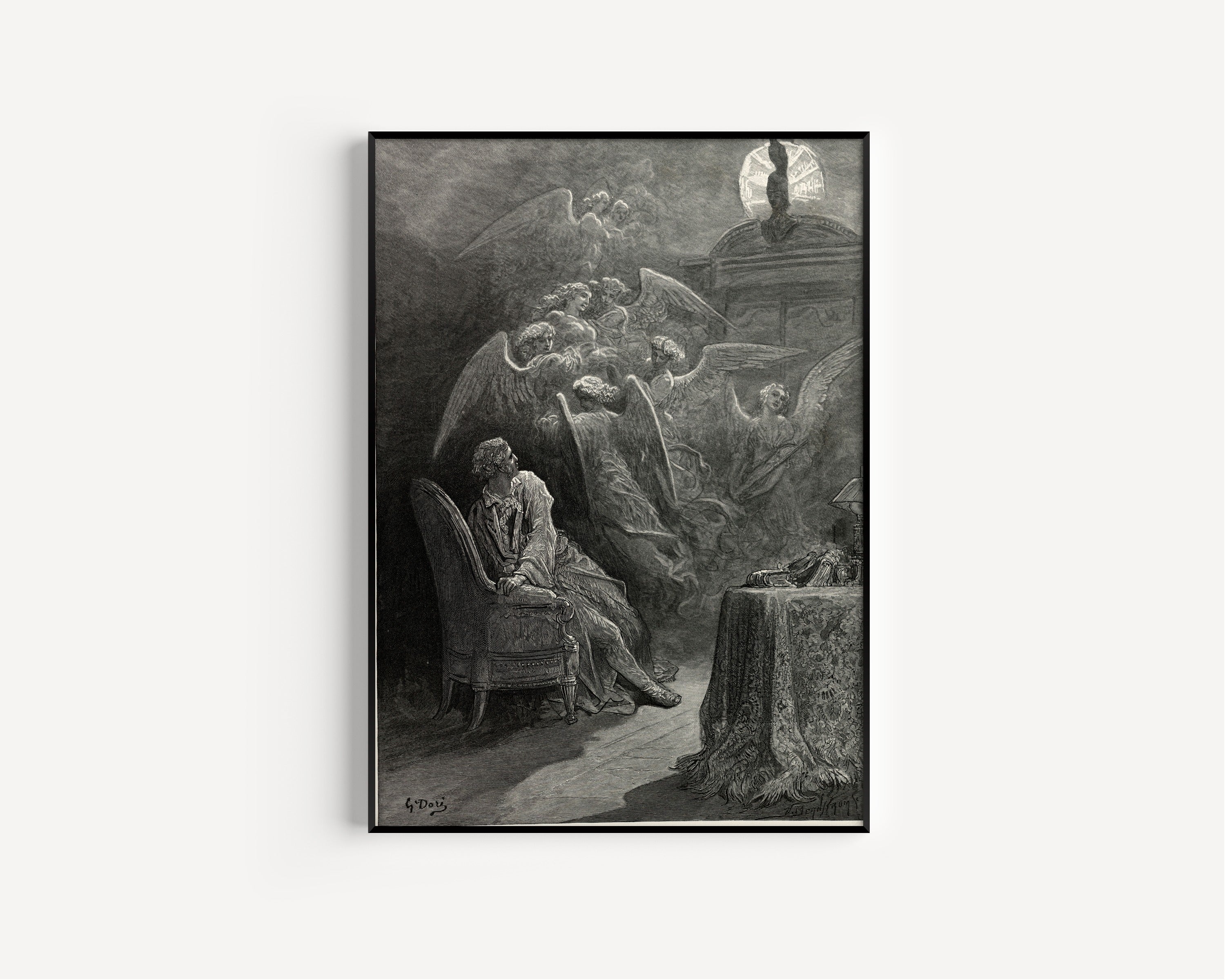 Gustave Doré — Respite and nepenthe from thy memories of Lenore | Gothic Illustration Print
