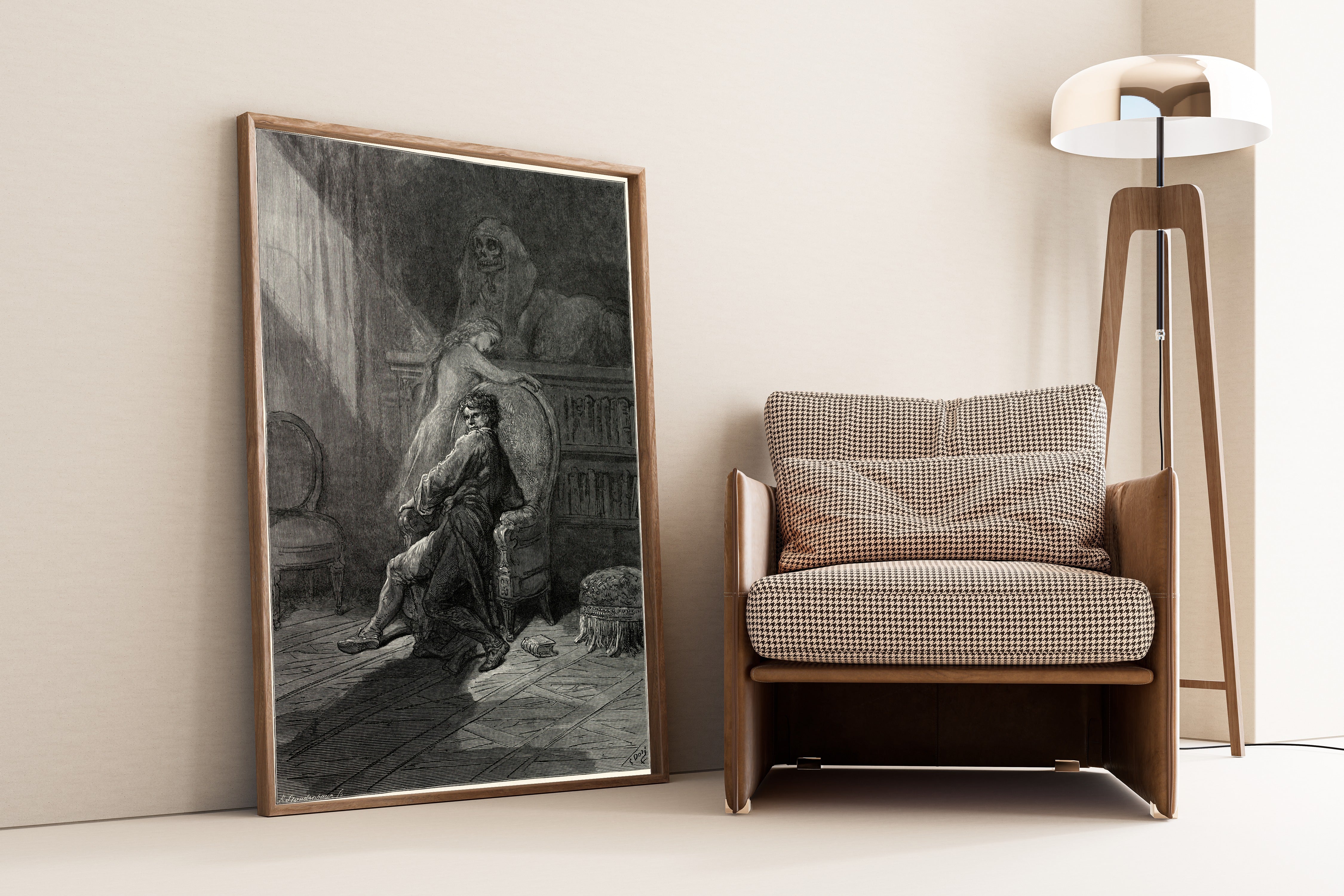 Gustave Doré — On this home by Horror haunted | Gothic Illustration Print