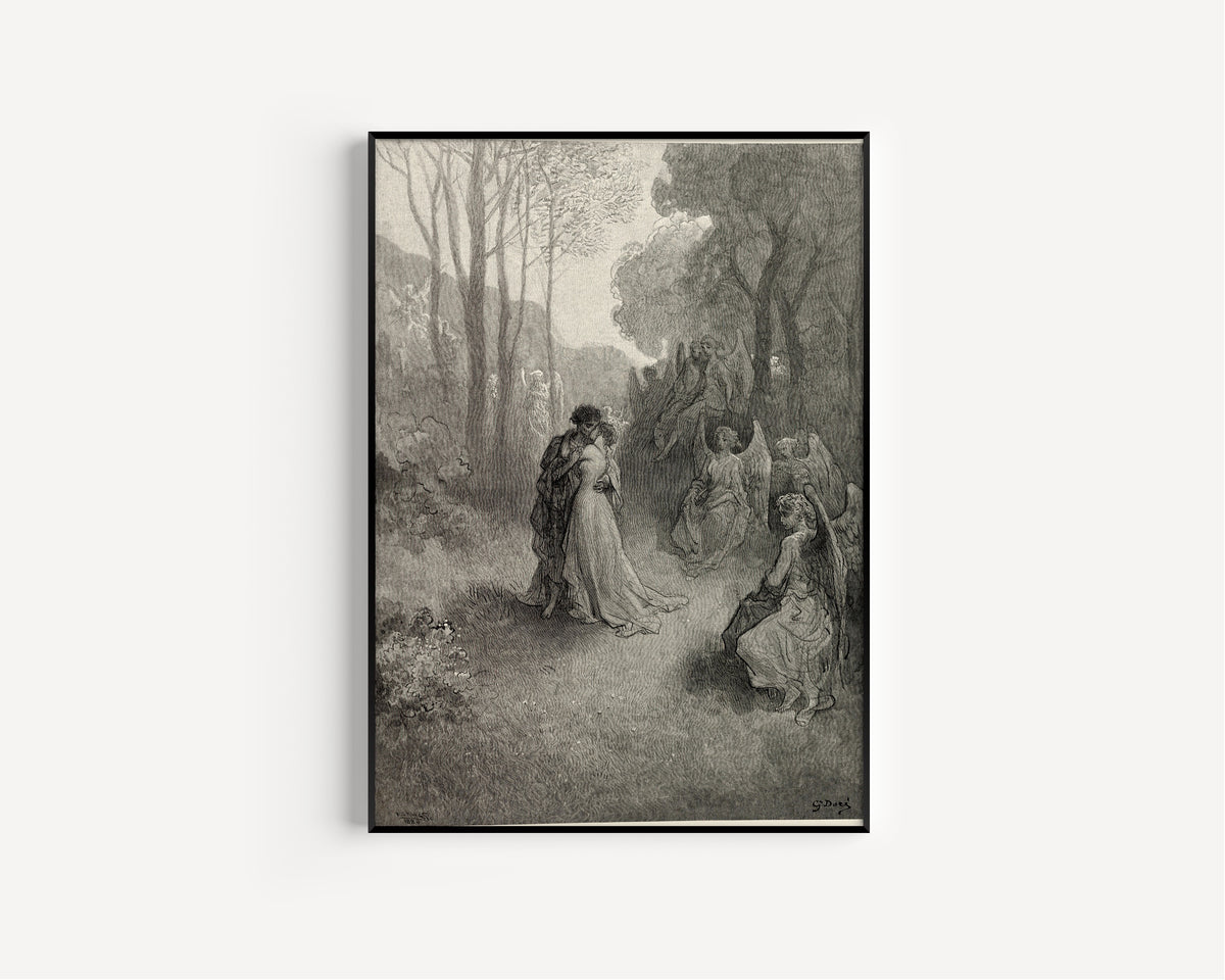 Gustave Doré — It shall clasp a sainted maiden whom the angels name Lenore | Gothic Illustration Print