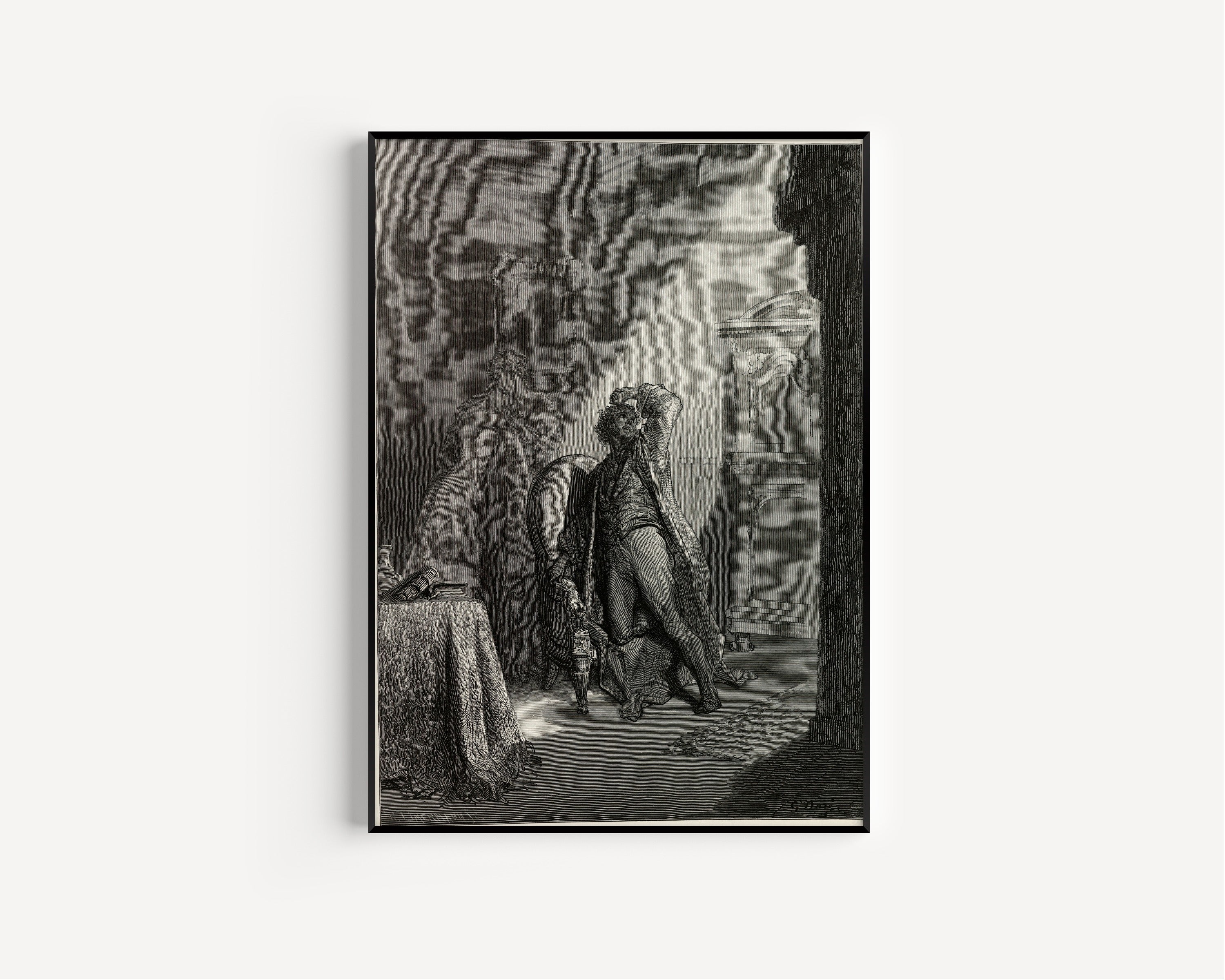 Gustave Doré — Be that word our sign of parting, bird or fiend! | Gothic Illustration Print