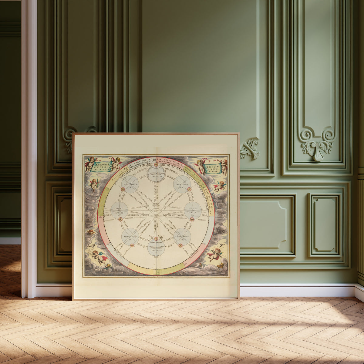 Andreas Cellarius — The Theory of the Three Superior Planets (Plate 20) | Celestial Map Print