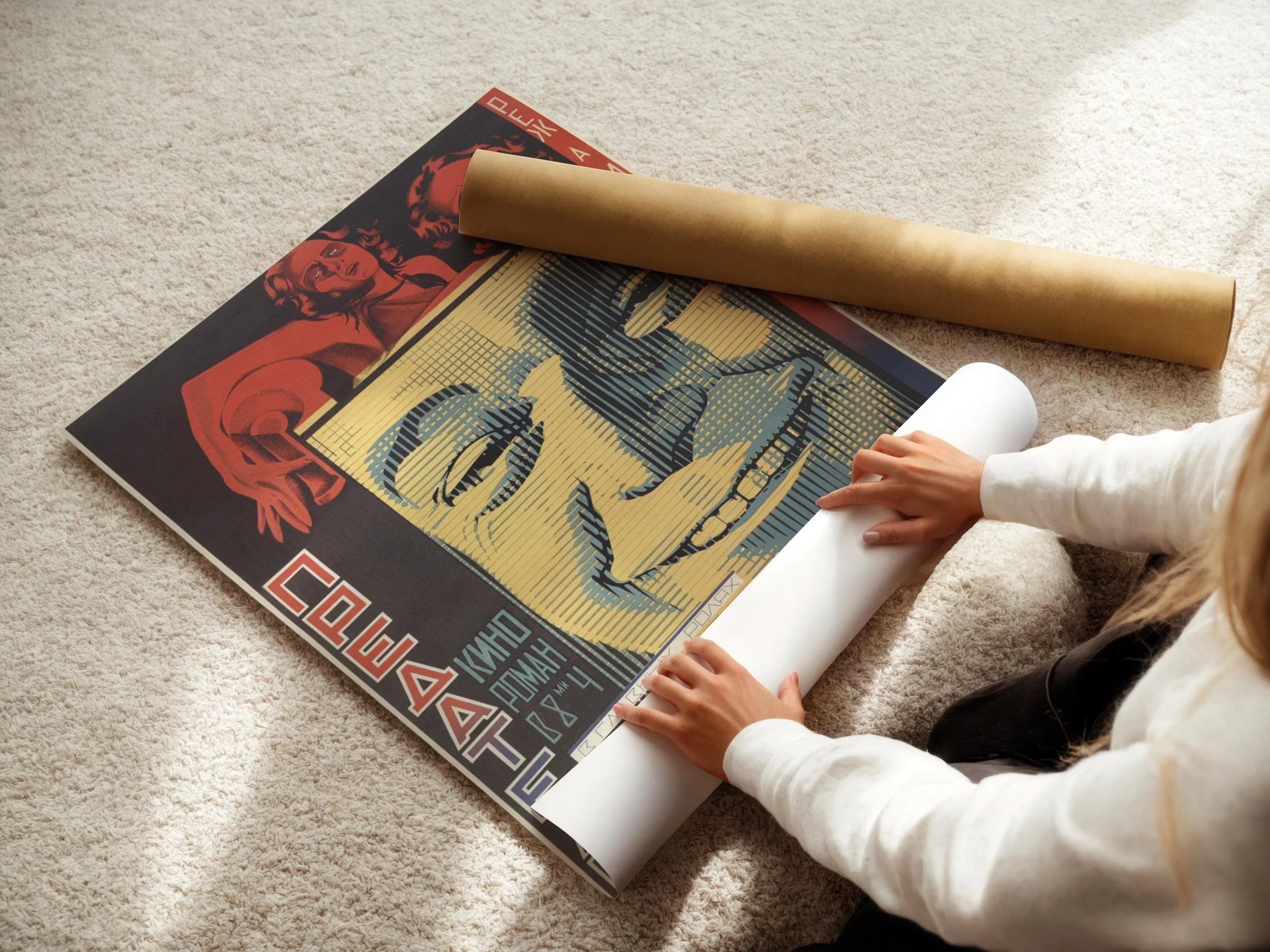 The Traitor | Striking Soviet Film Poster with Highlight | Vintage Movie Print (available handframed or unframed) - 9ArtPrints