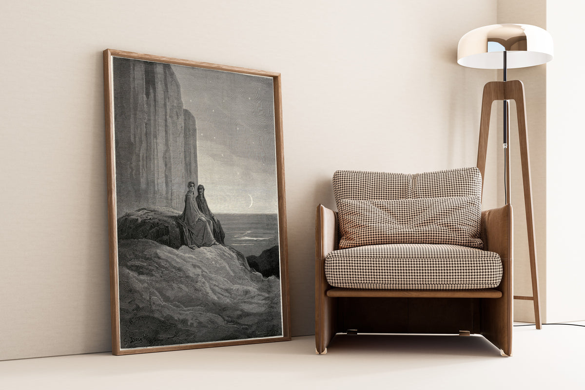 Gustave Doré — Purgatorio, Canto IX: Dawn over the Eastern Cliff | Dante Illustration Print