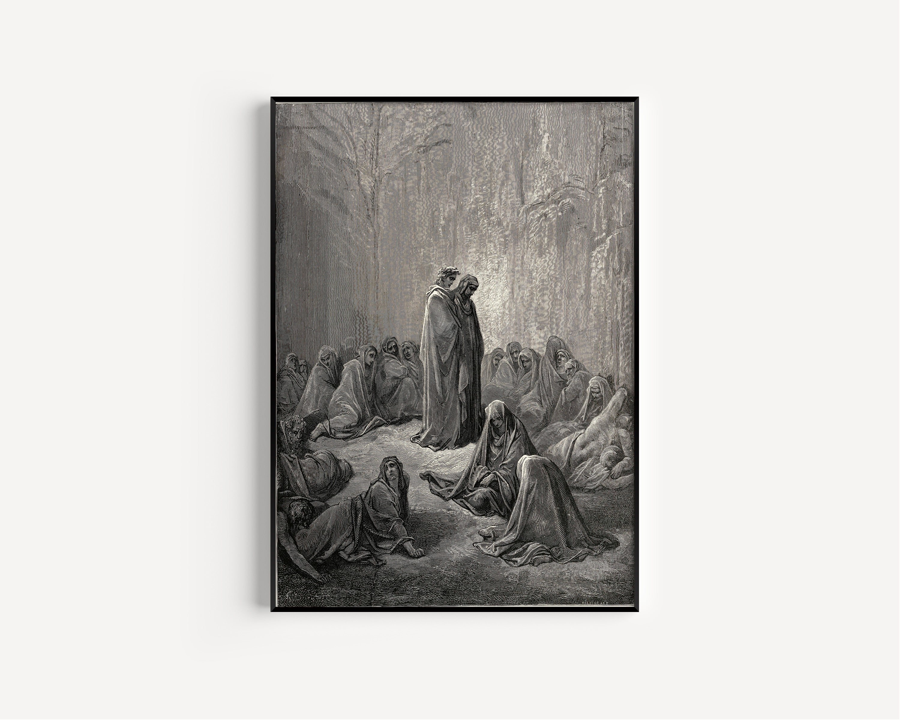 Gustave Doré — Purgatorio, Canto XIII: The Envious with Sewn Eyes | Dante Illustration Print