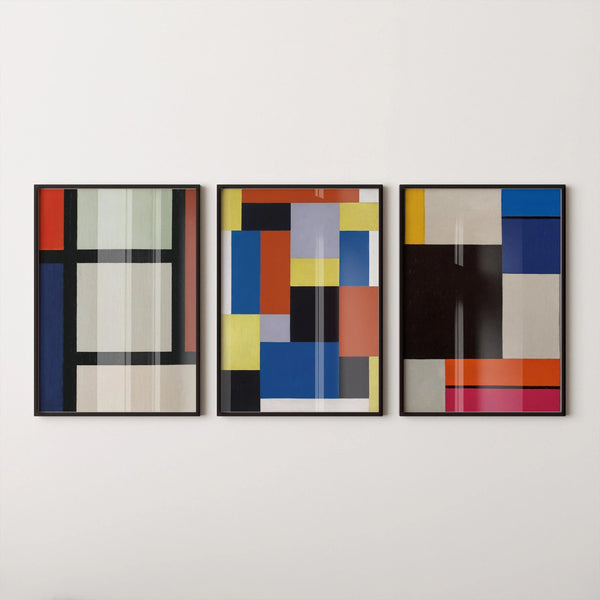 Theo van Doesburg — Statement Trio | Colourblock Compositions | De Stijl Art Print