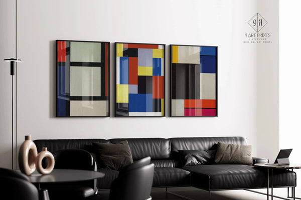 Theo van Doesburg — Statement Trio | Colourblock Compositions | De Stijl Art Print