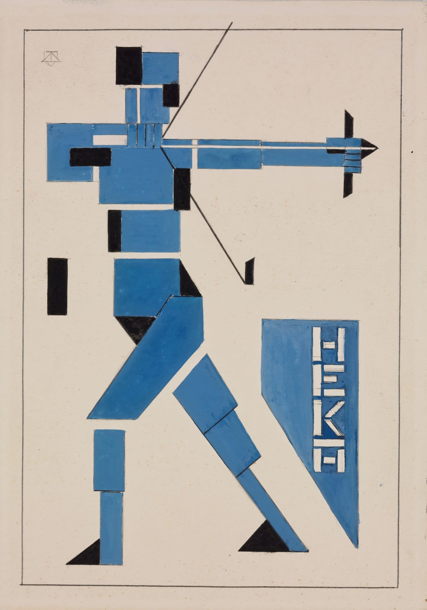 Theo van Doesburg — Heka | Bauhaus-Era Abstract Print in Blue - 9ArtPrints