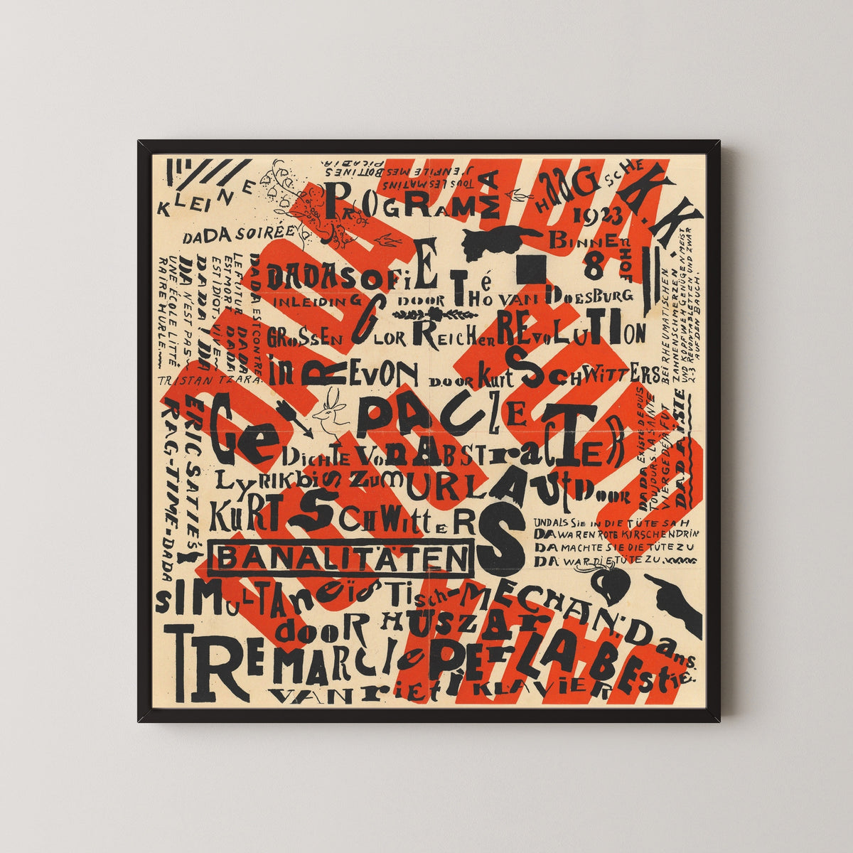 Theo Van Doesburg Dada Art Print: Mid - Century Modern Abstract Poster - 9ArtPrints