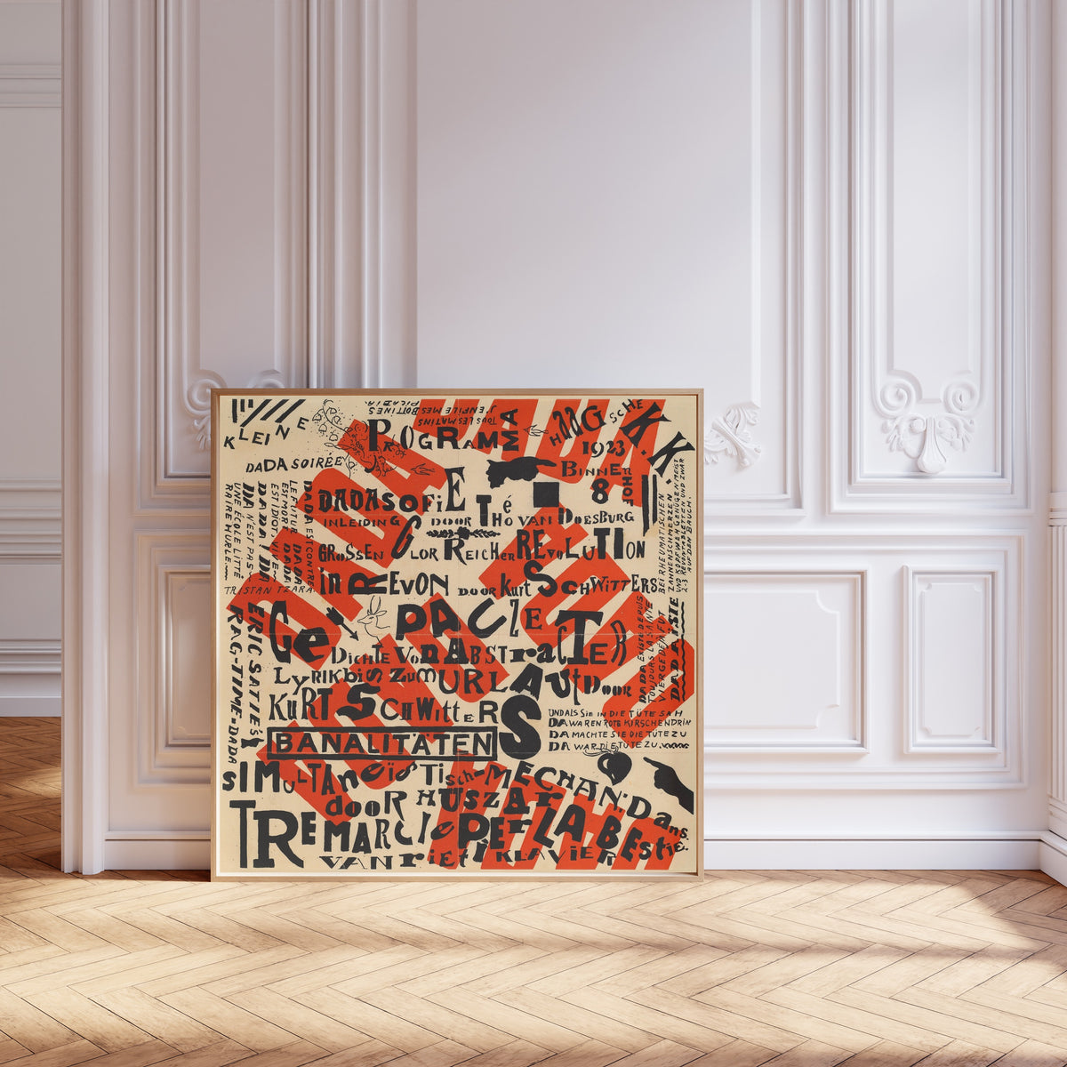 Theo Van Doesburg Dada Art Print: Mid - Century Modern Abstract Poster - 9ArtPrints