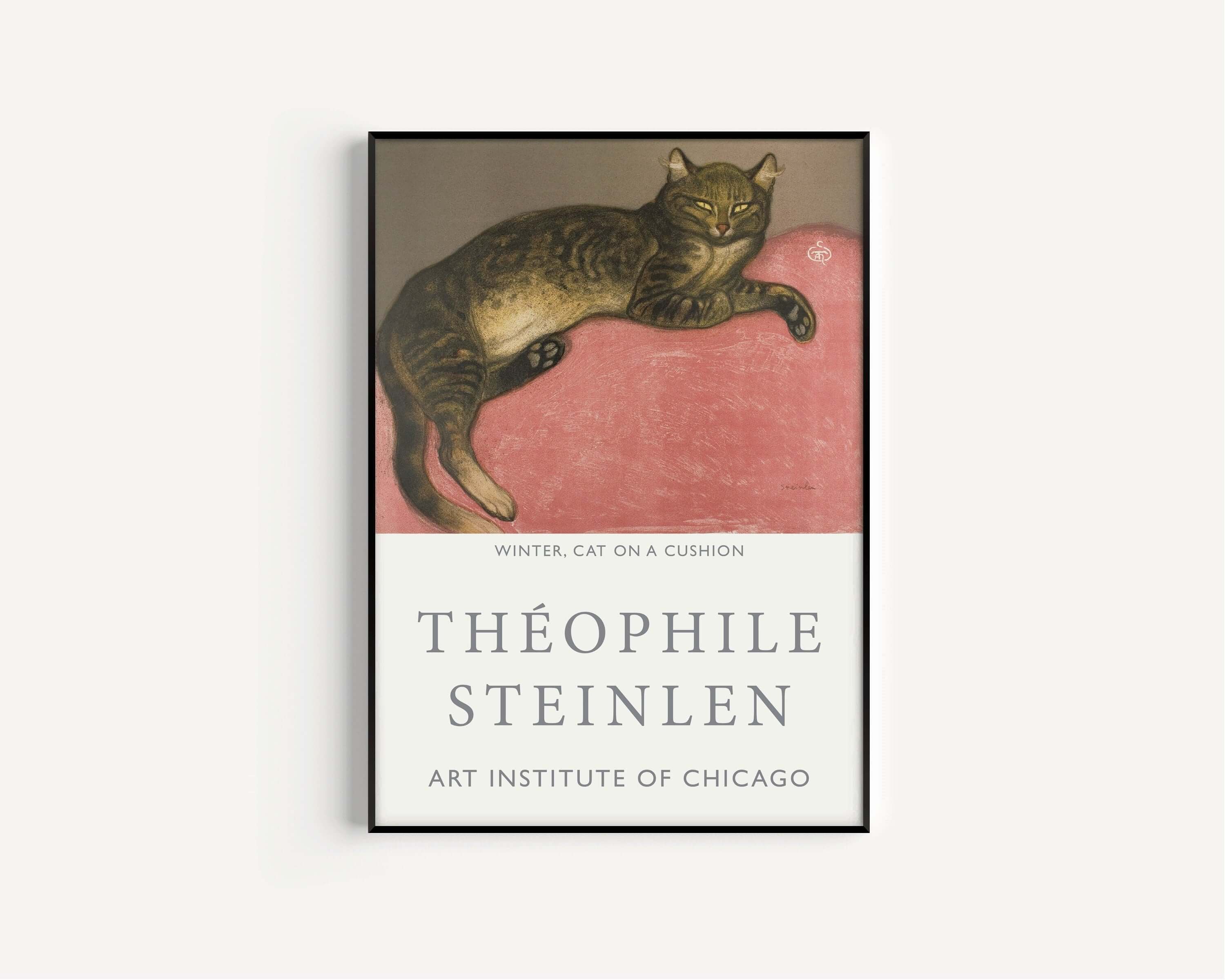 Theophile Steinlen - Cat On Cushion | Famous Art (available framed or unframed) - 9ArtPrints