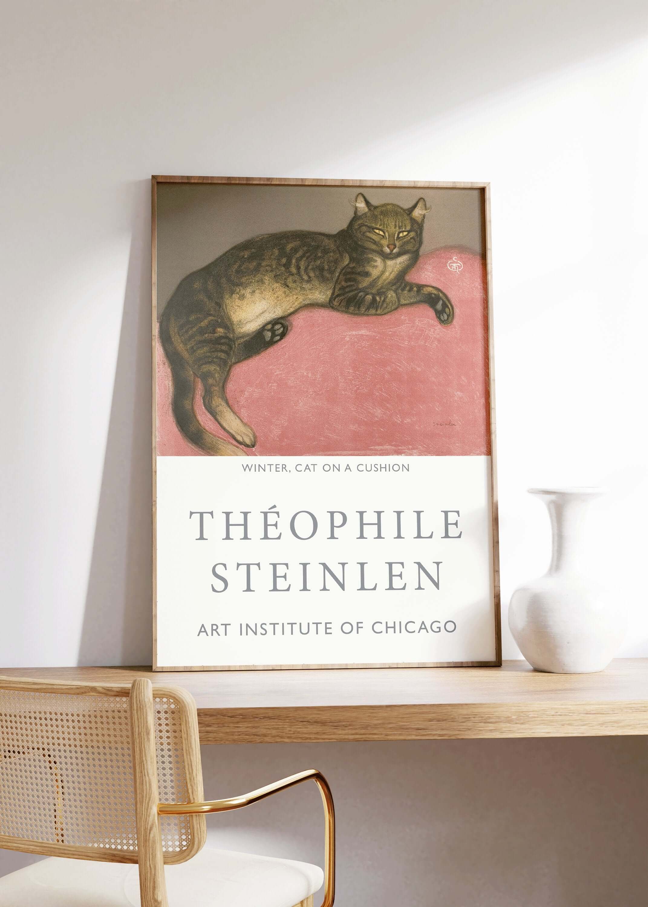 Theophile Steinlen - Cat On Cushion | Famous Art (available framed or unframed) - 9ArtPrints