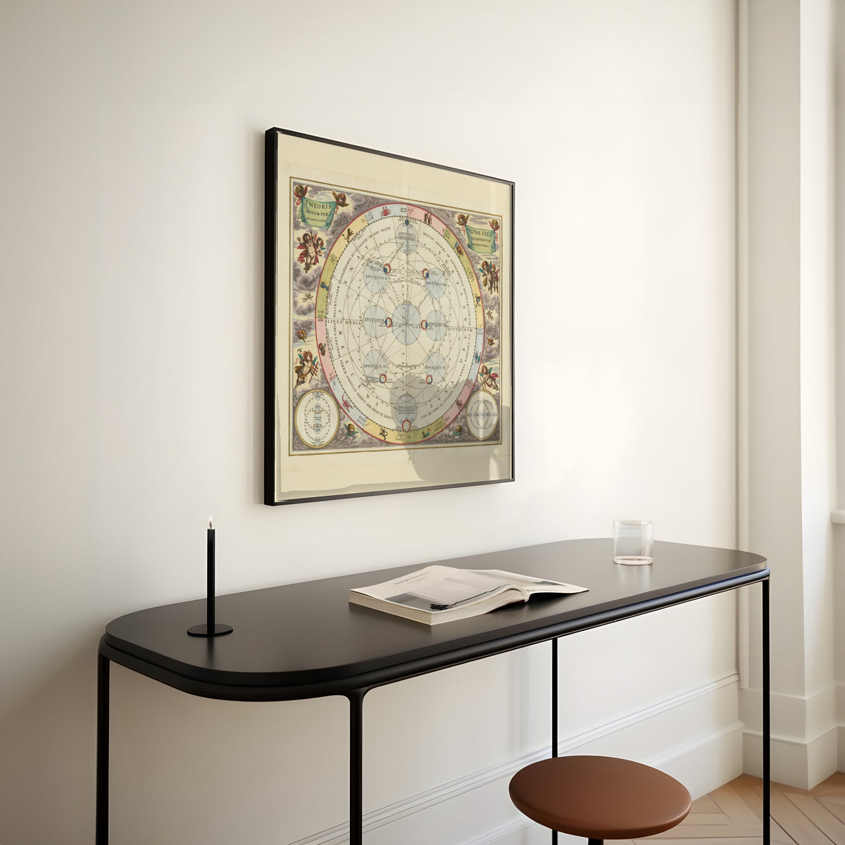 Andreas Cellarius — The Theory of the Moon (Plate 18) | Celestial Map Print