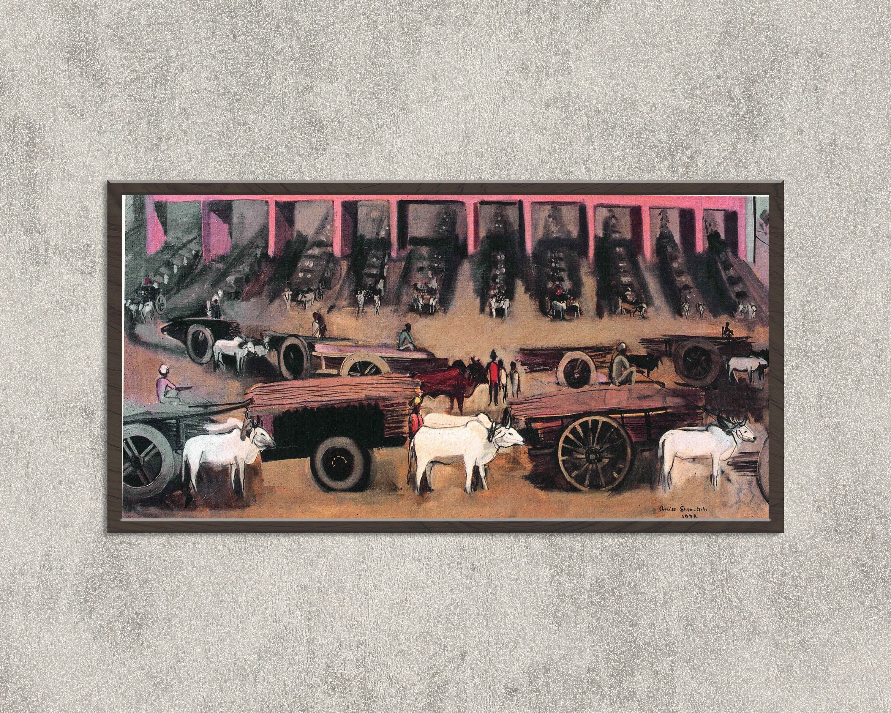 Amrita Sher-Gil — Three Bullock Carts | Fine Art Giclée Print